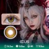 Halftone Halo Dotted Mesh Brown Cosplay Contact Lenses