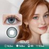Halftone Halo Pixel Mesh Grey Cosplay Contact Lenses
