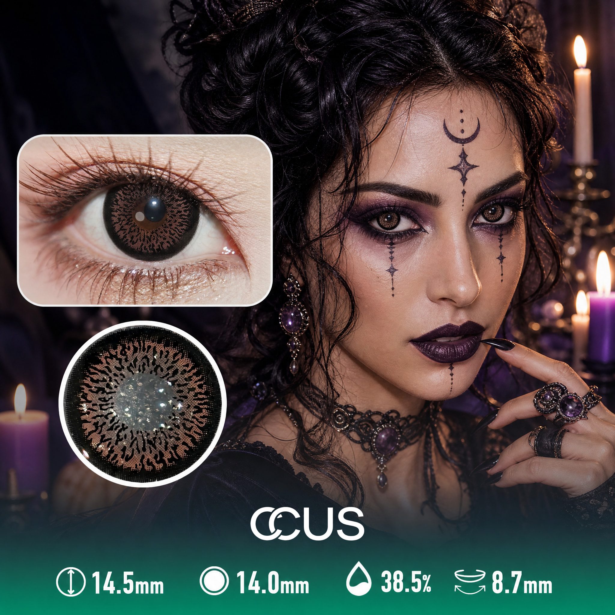 Haunted Brown Halloween Contact Lenses