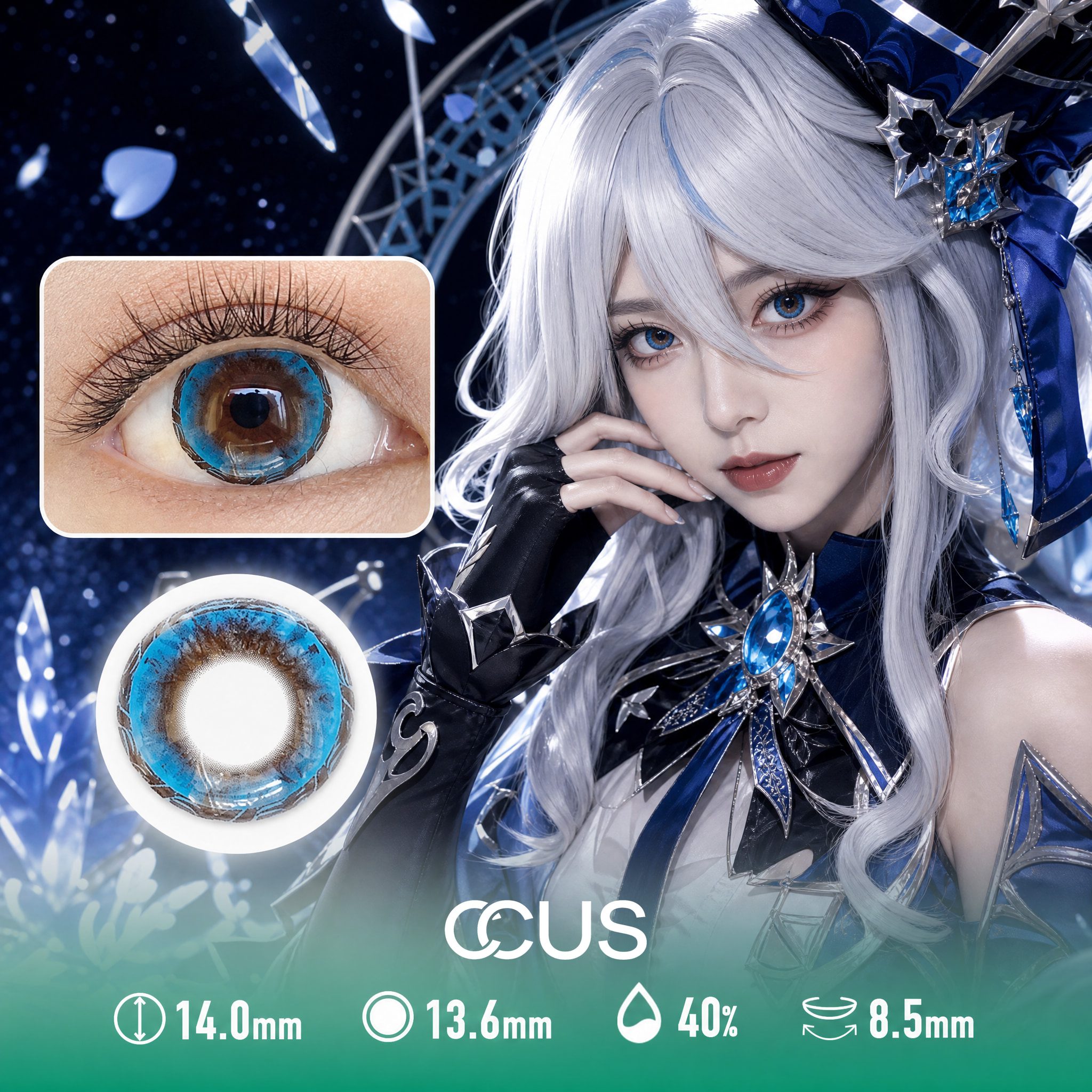 Heroic Blue Contact Lenses