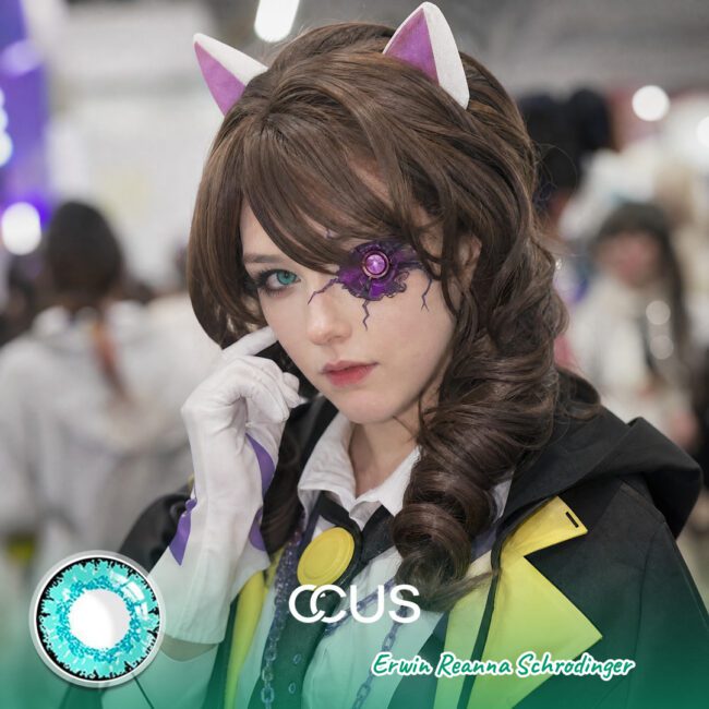 Hi3Rd: Erwin Reanna Schrodinger Cosplay Blue Contact Lenses