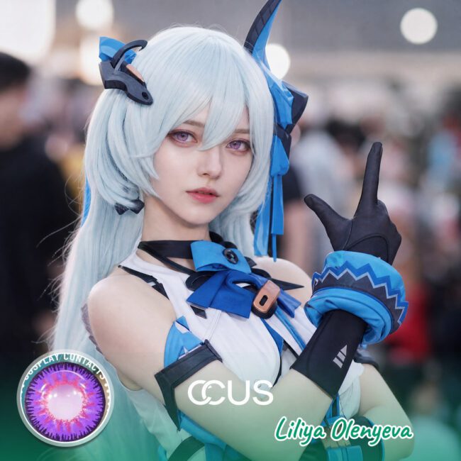Hi3Rd: Liliya Olenyeva Cosplay Purple Contact Lenses