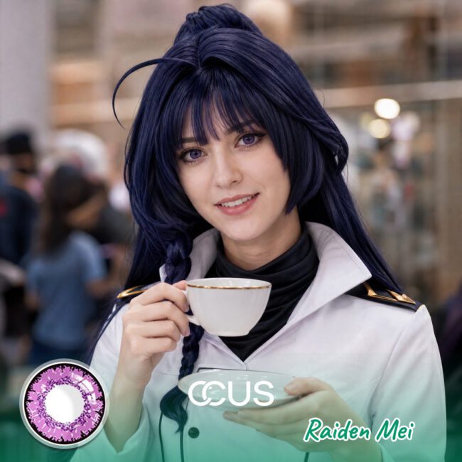 Hi3Rd: Raiden Mei Cosplay Purple Contact Lenses
