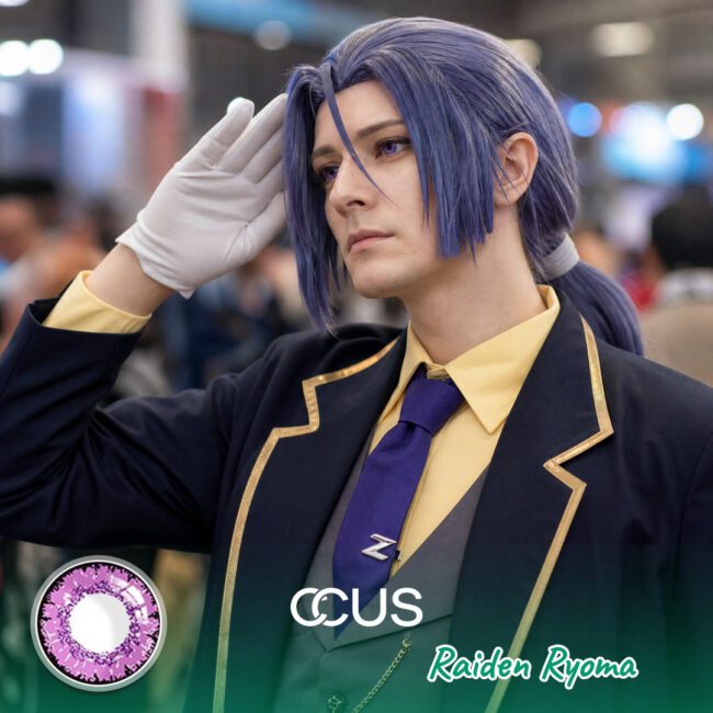 Hi3Rd: Raiden Ryoma Cosplay Purple Contact Lenses