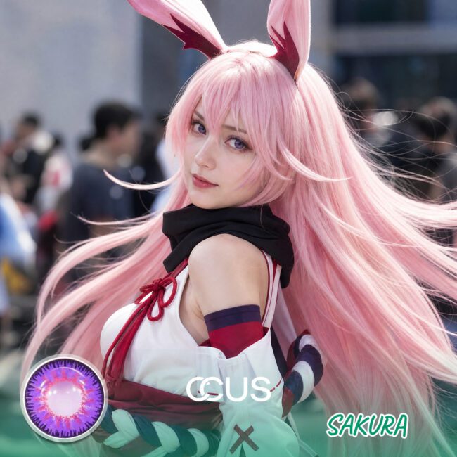 Hi3Rd: Sakura Cosplay Purple Contact Lenses