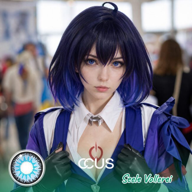Hi3Rd: Seele Vollerei Cosplay Blue Contact Lenses