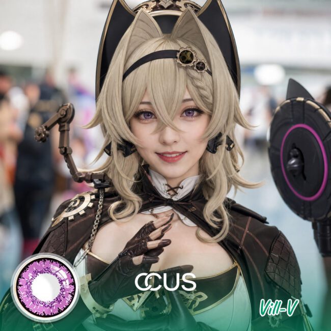 Hi3Rd: Vill-V Cosplay Purple Contact Lenses