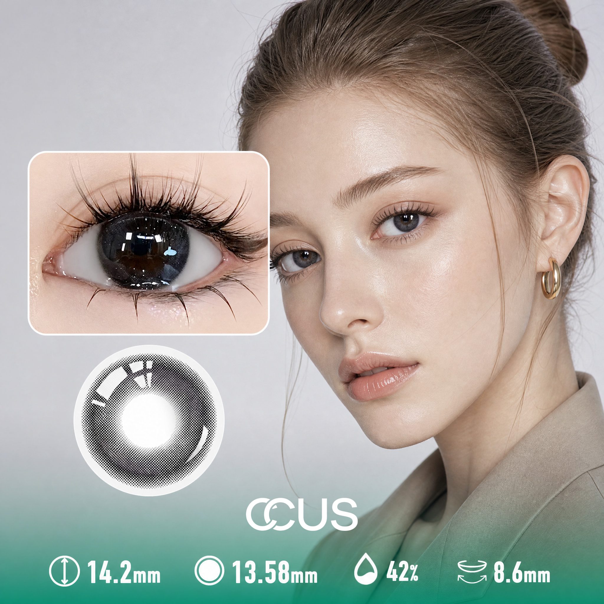 Iris Dusk Charcoal Grey Contact Lenses