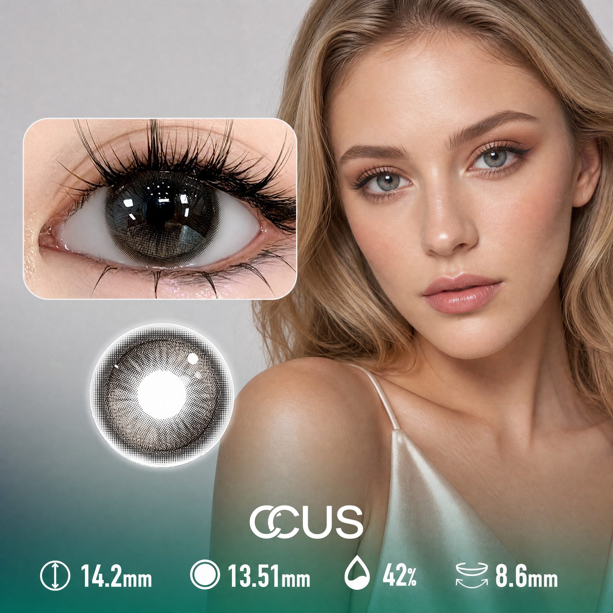 Jasmine Silk Grey Contact Lenses