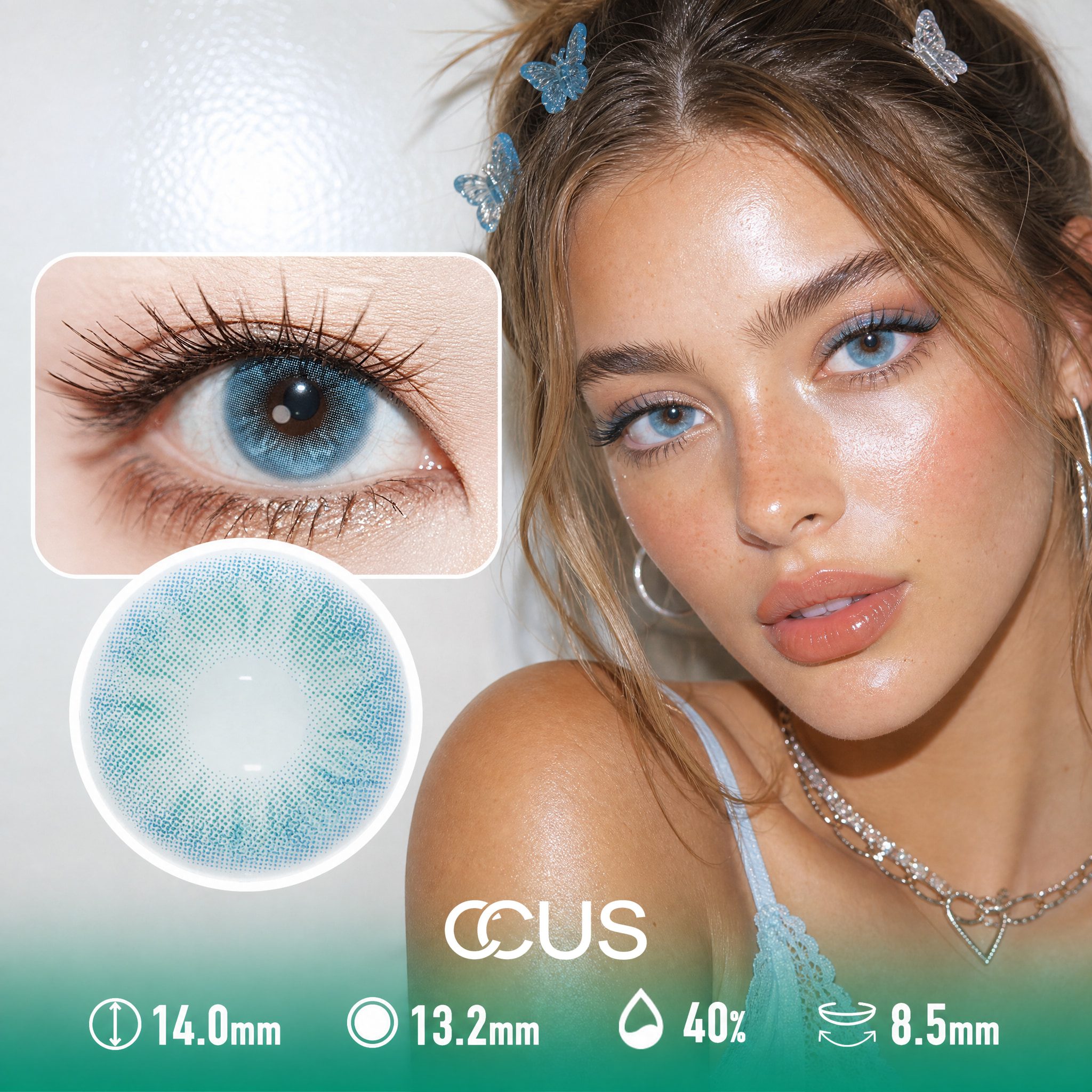 Jelly Star Azure Blue Contact Lenses