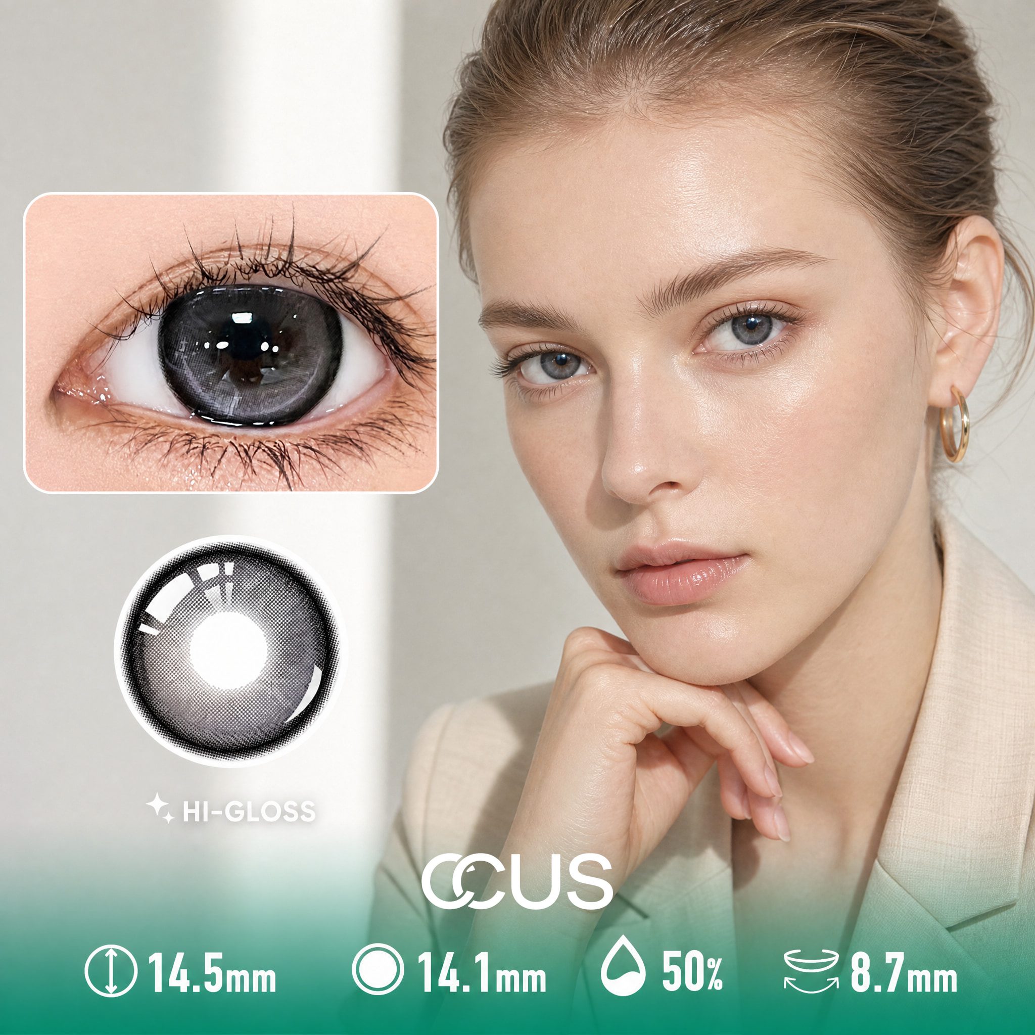 Kyoto Breeze Pearl Grey Contact Lenses