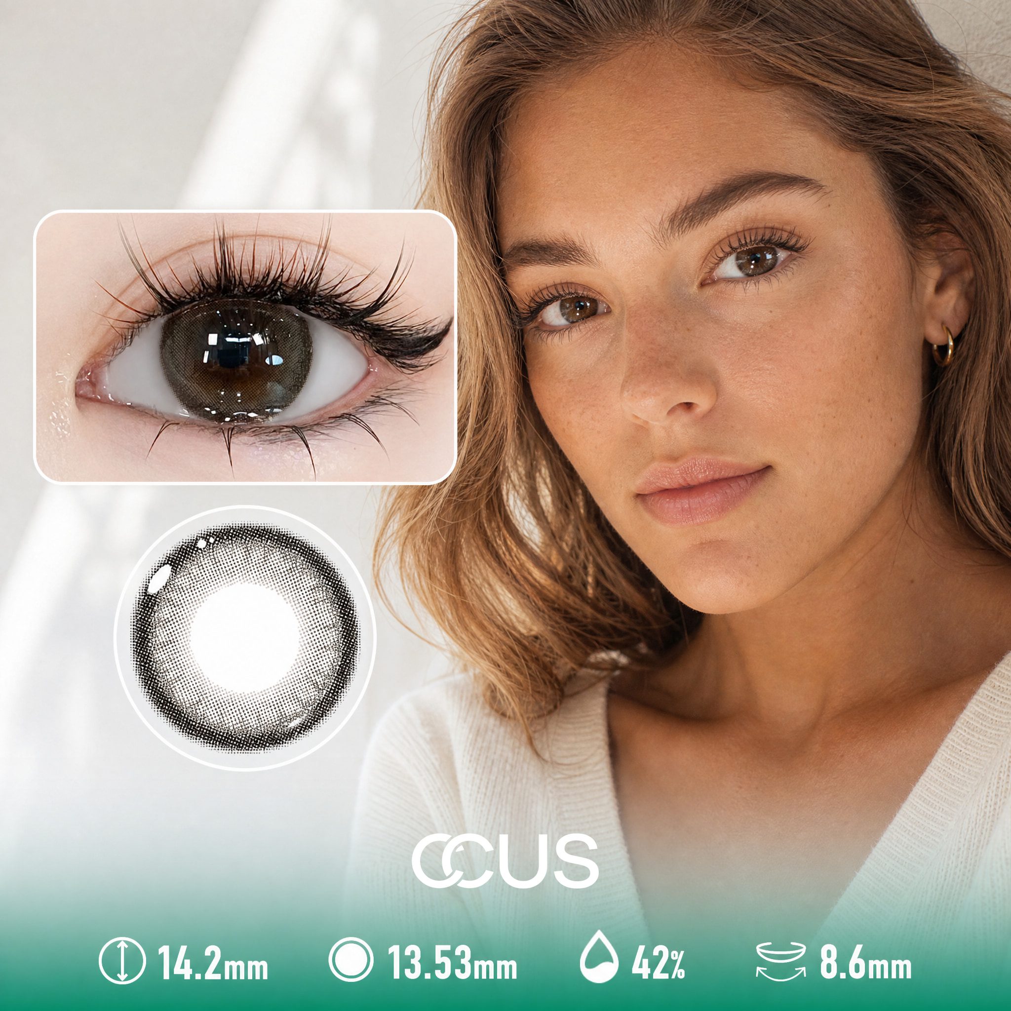 Kyoto Quiet Cocoa Brown Contact Lenses