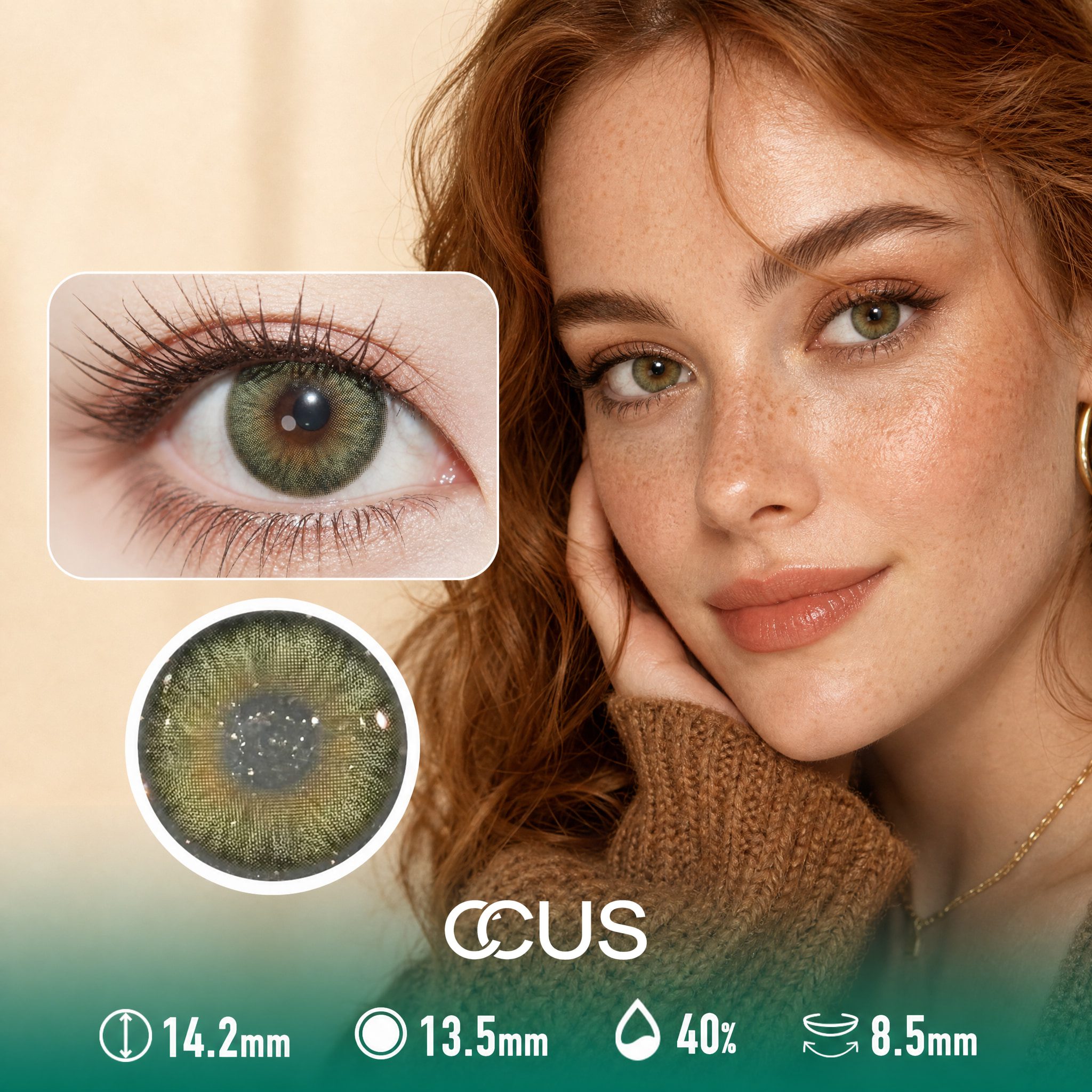Latte Moss Green Contact Lenses