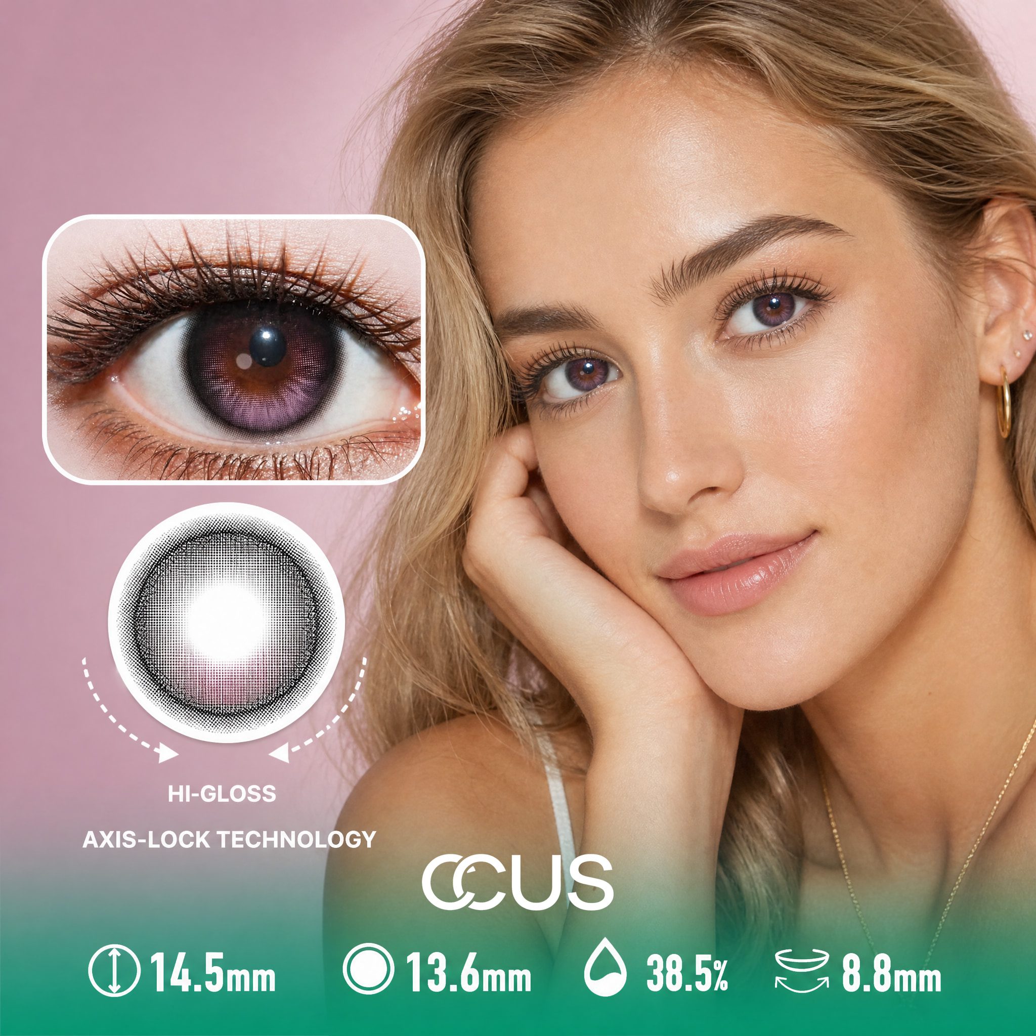 Lily Silk Blush Pink Contact Lenses
