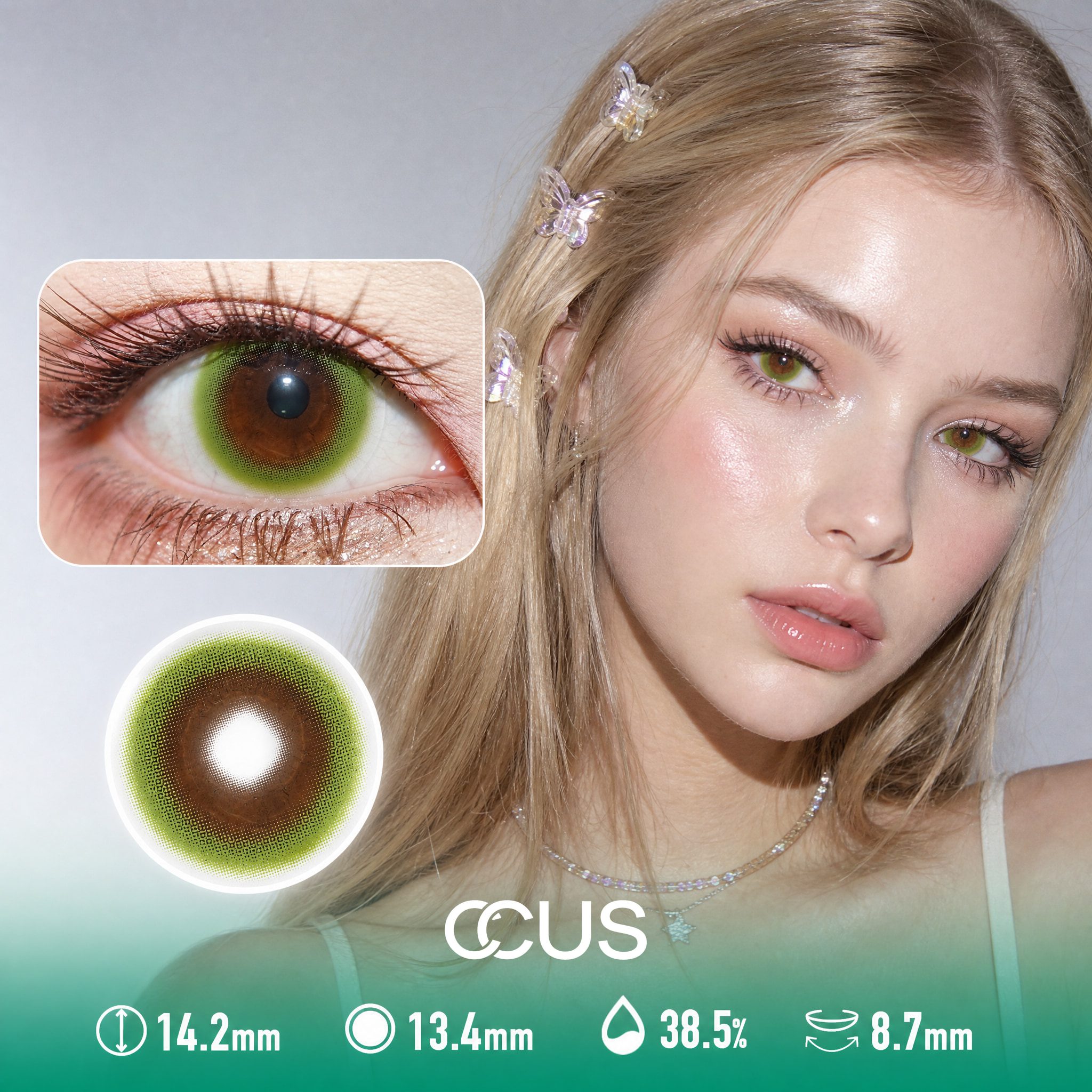 Lime Frost Green Contact Lenses