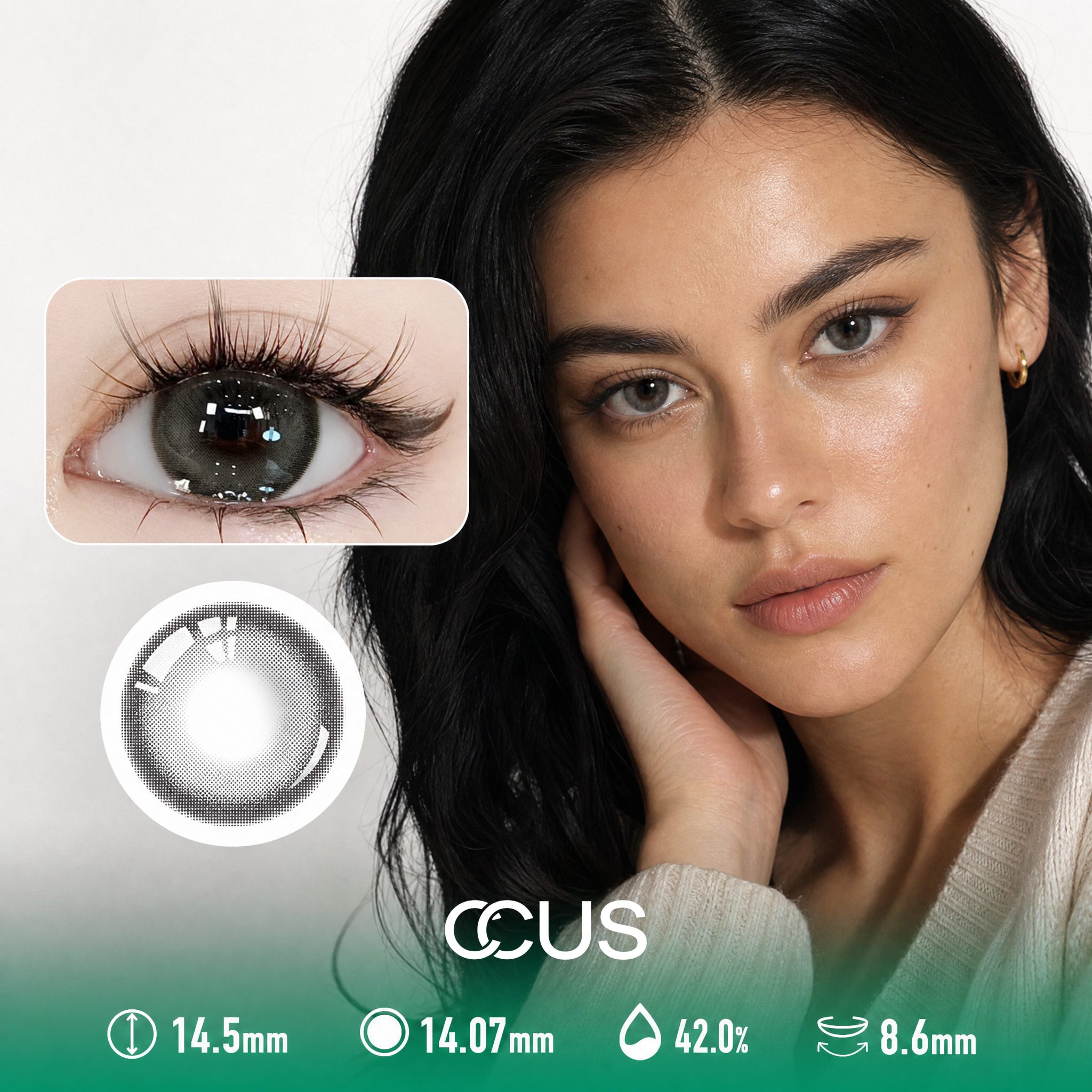 Lisbon Lotus Mist Grey Contact Lenses