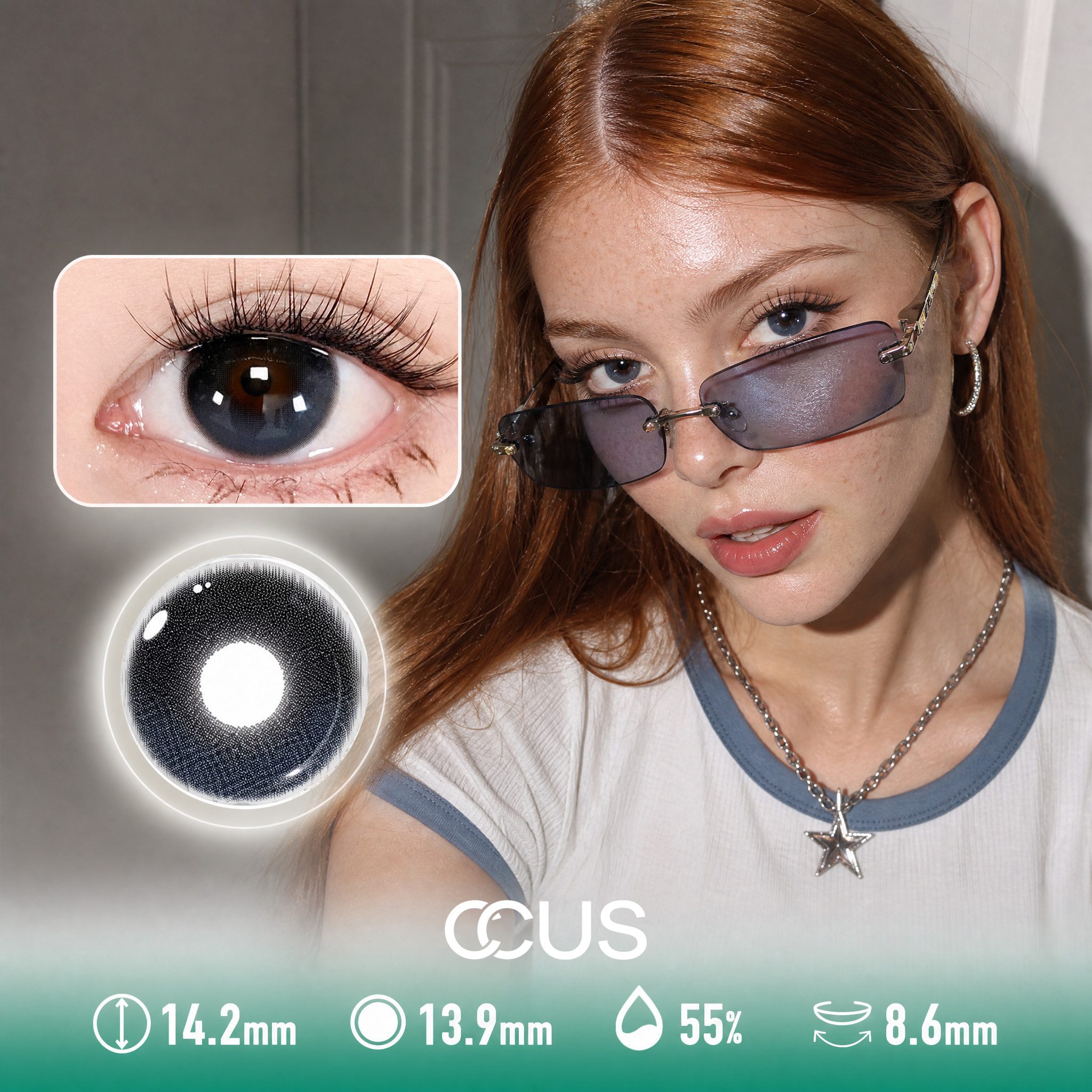 Lotus Dusk Sapphire Blue Contact Lenses