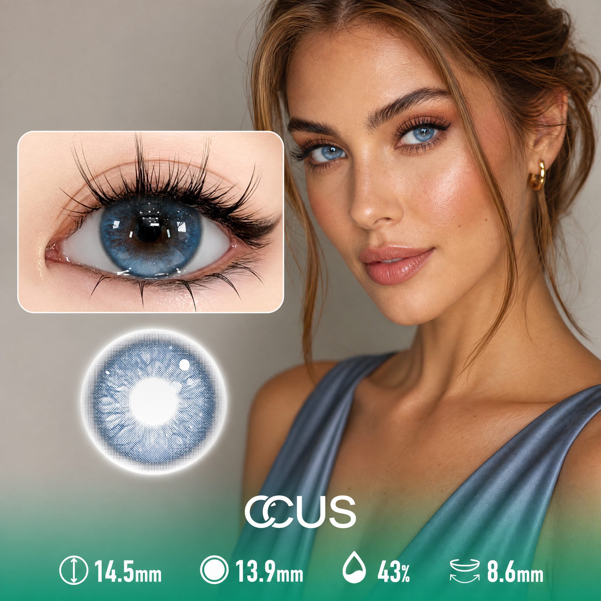 Luminous Breeze Azure Blue Contact Lenses - Ccus Eyewear · Premium Colored Contacts Luminous Breeze Azure Blue Contact Lenses