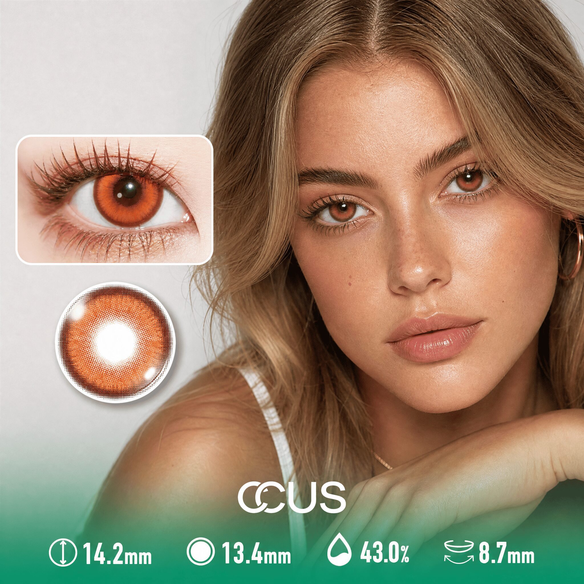 Maple Ember Orange Contact Lenses