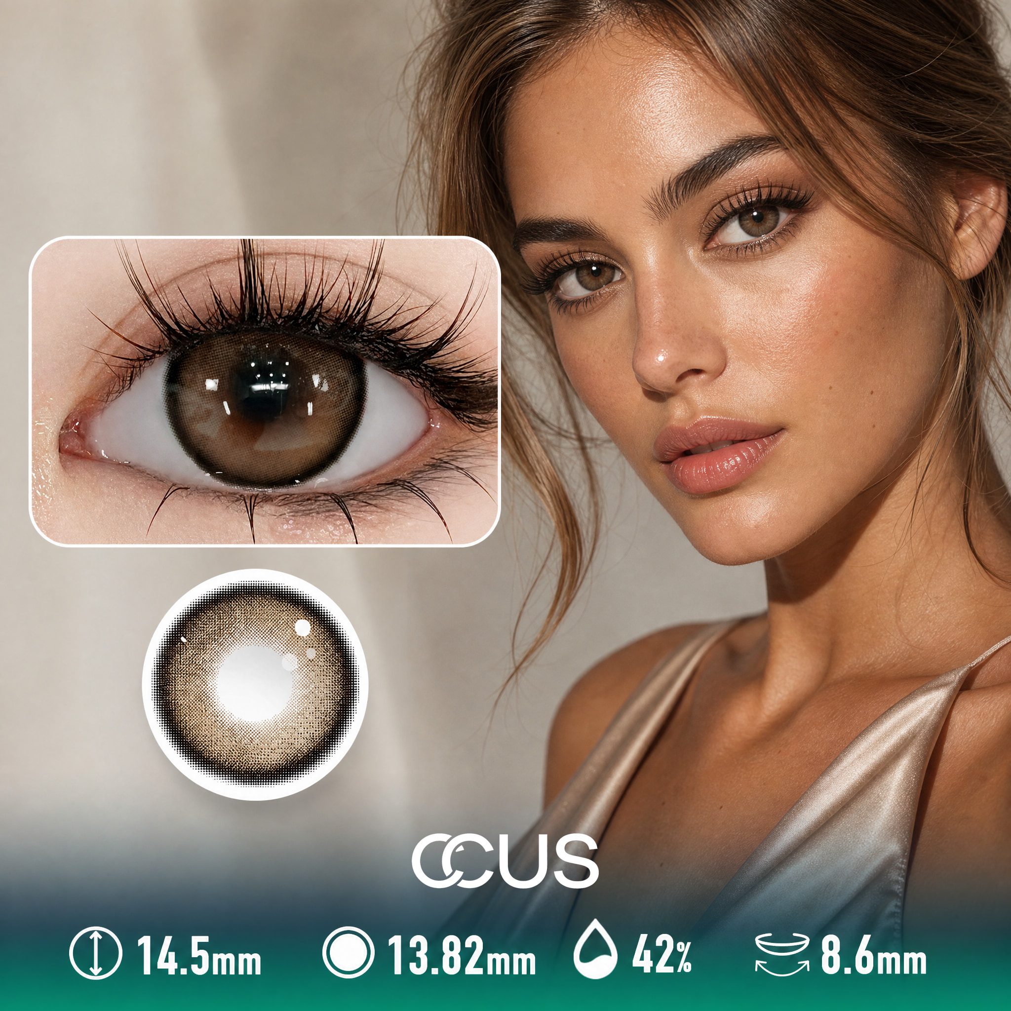 Marigold Amber Brown Contact Lenses - Ccus Eyewear · Premium Colored Contacts Marigold Amber Brown Contact Lenses