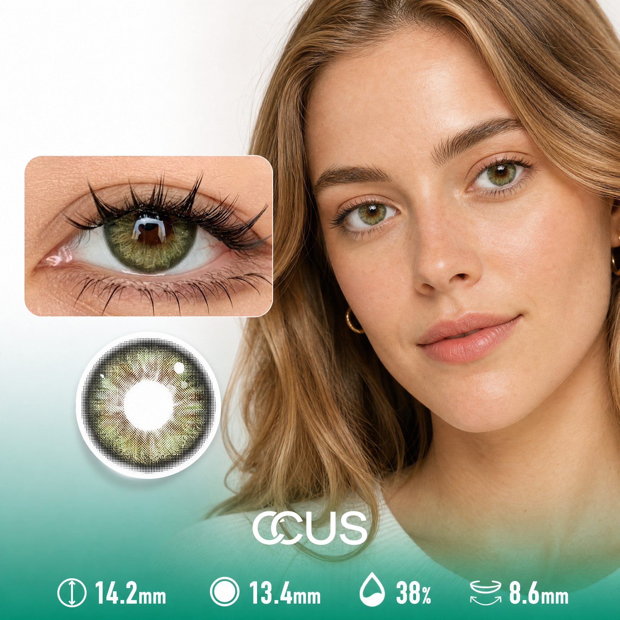 Meadowlight Moss Green Contact Lenses