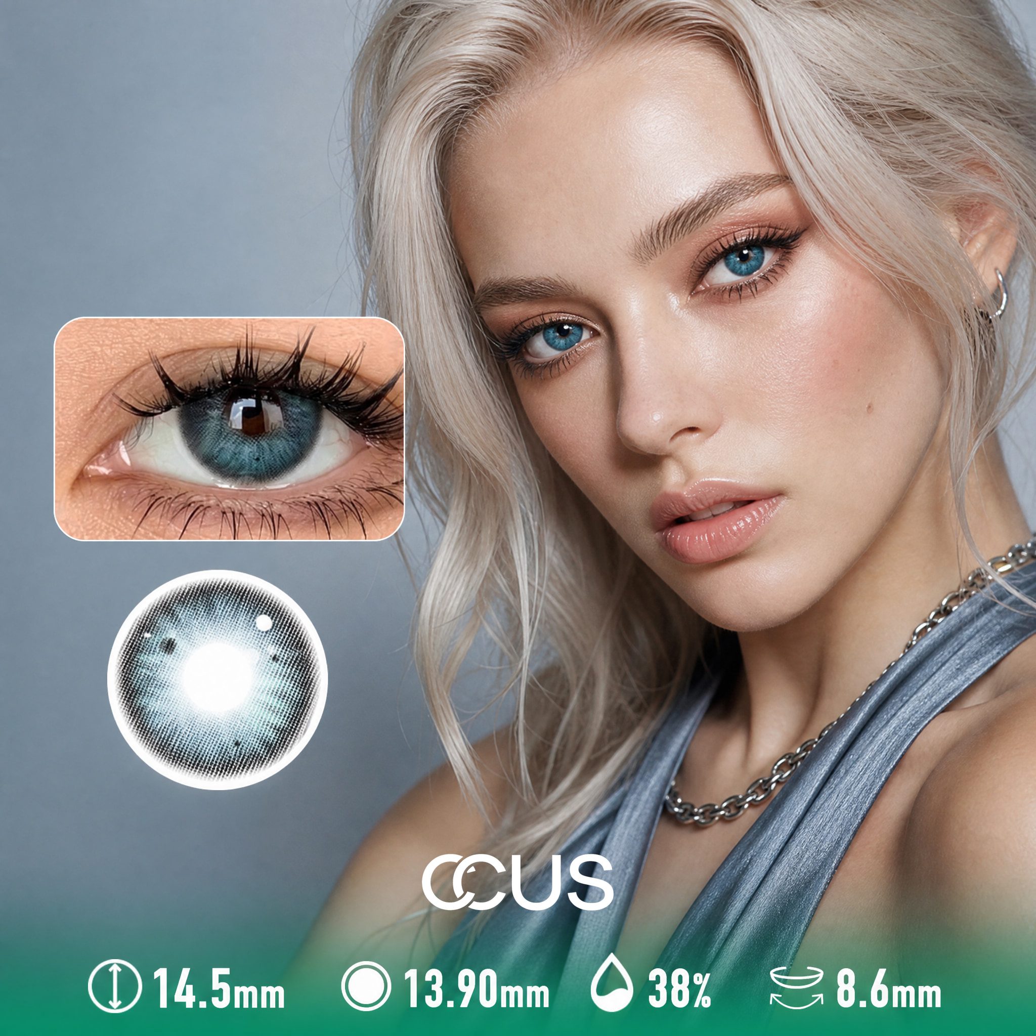 Milan Eclipse Blue Contact Lenses