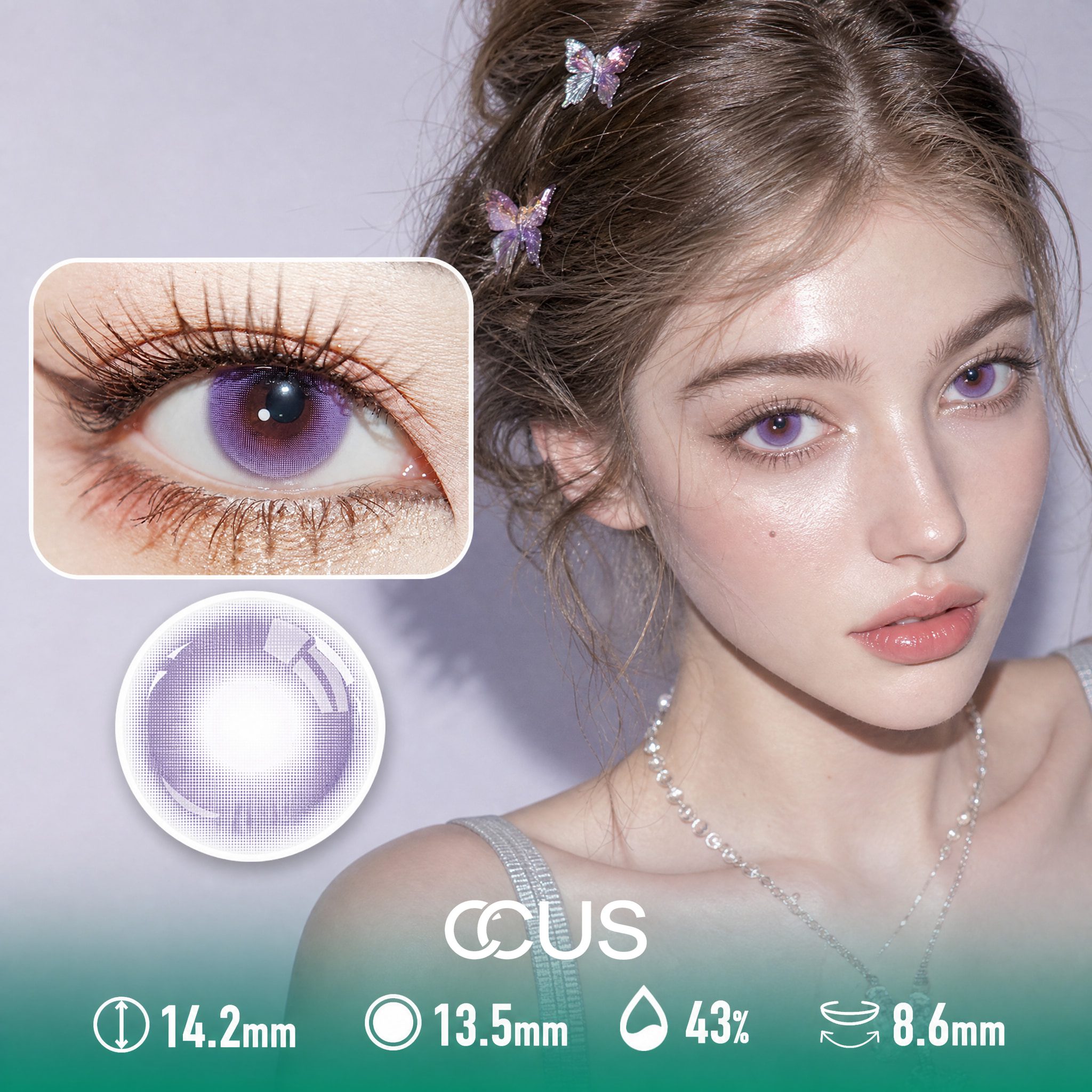 Milan Lace Lilac Purple Contact Lenses