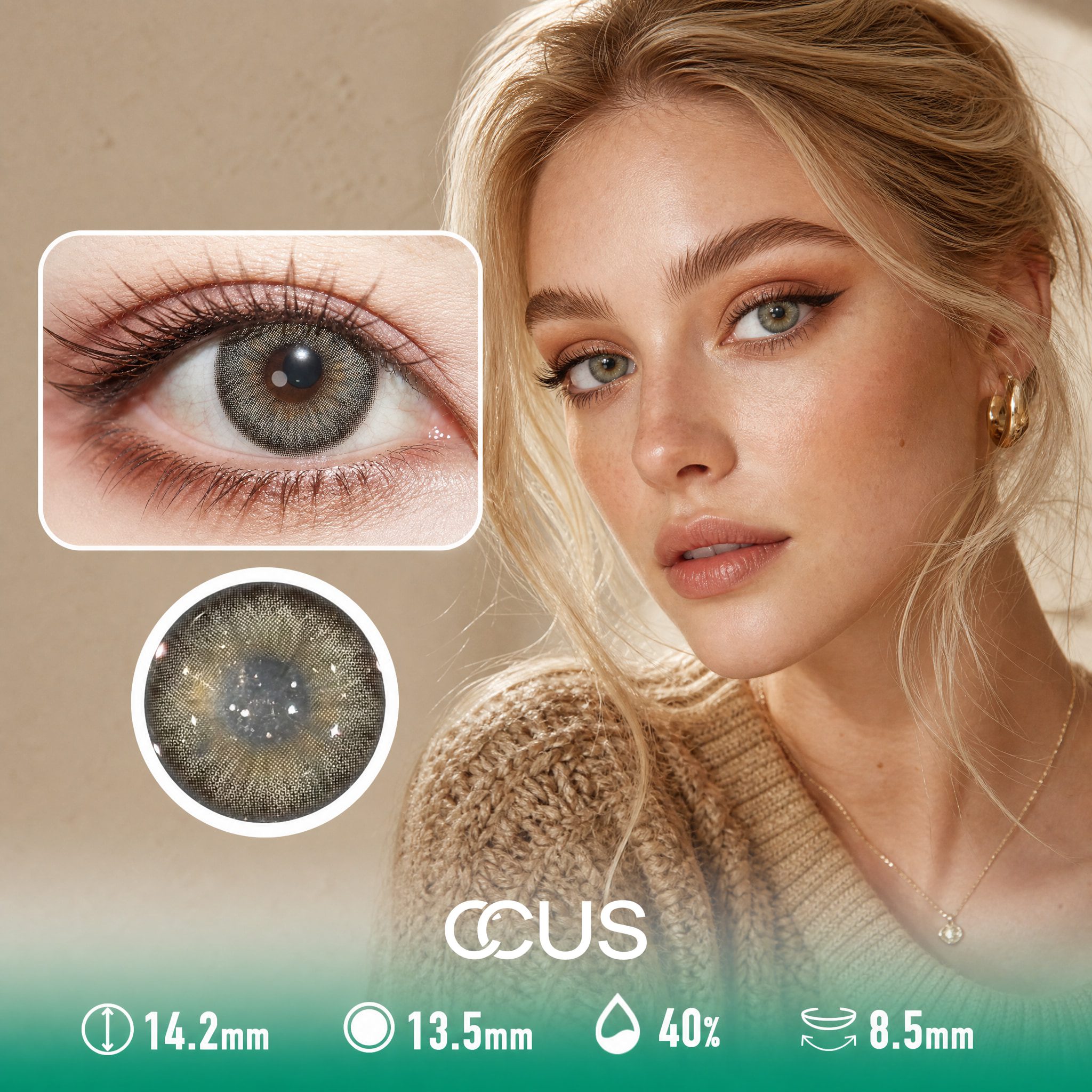 Mocha Latte Brown Contact Lenses