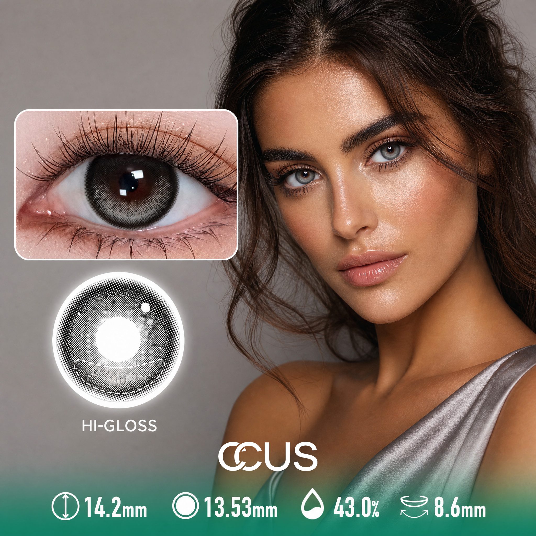 Moon Haze Smoke Grey Contact Lenses
