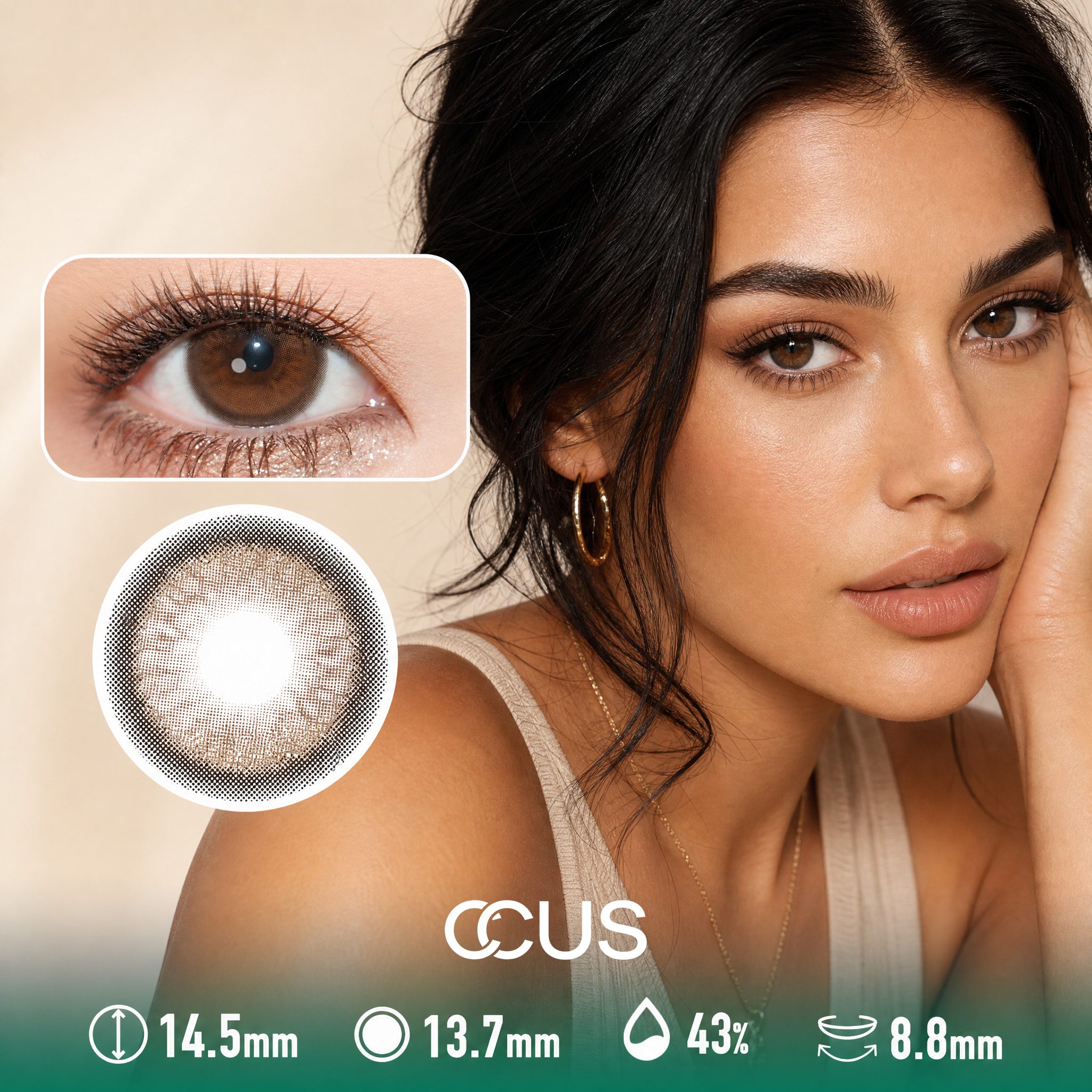 Moon Melt Chocolate Brown Contact Lenses