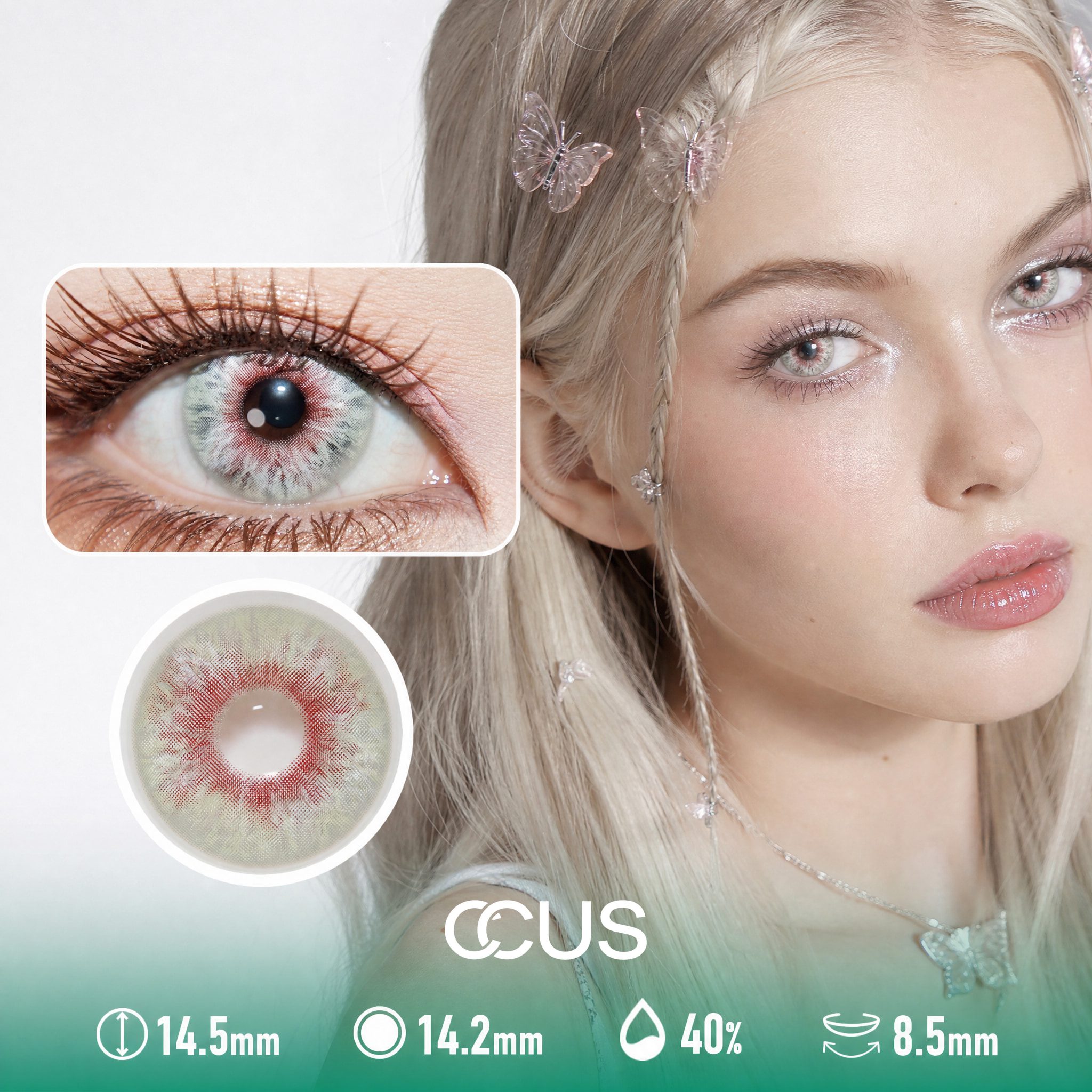 Moon Radiant Silver Contact Lenses