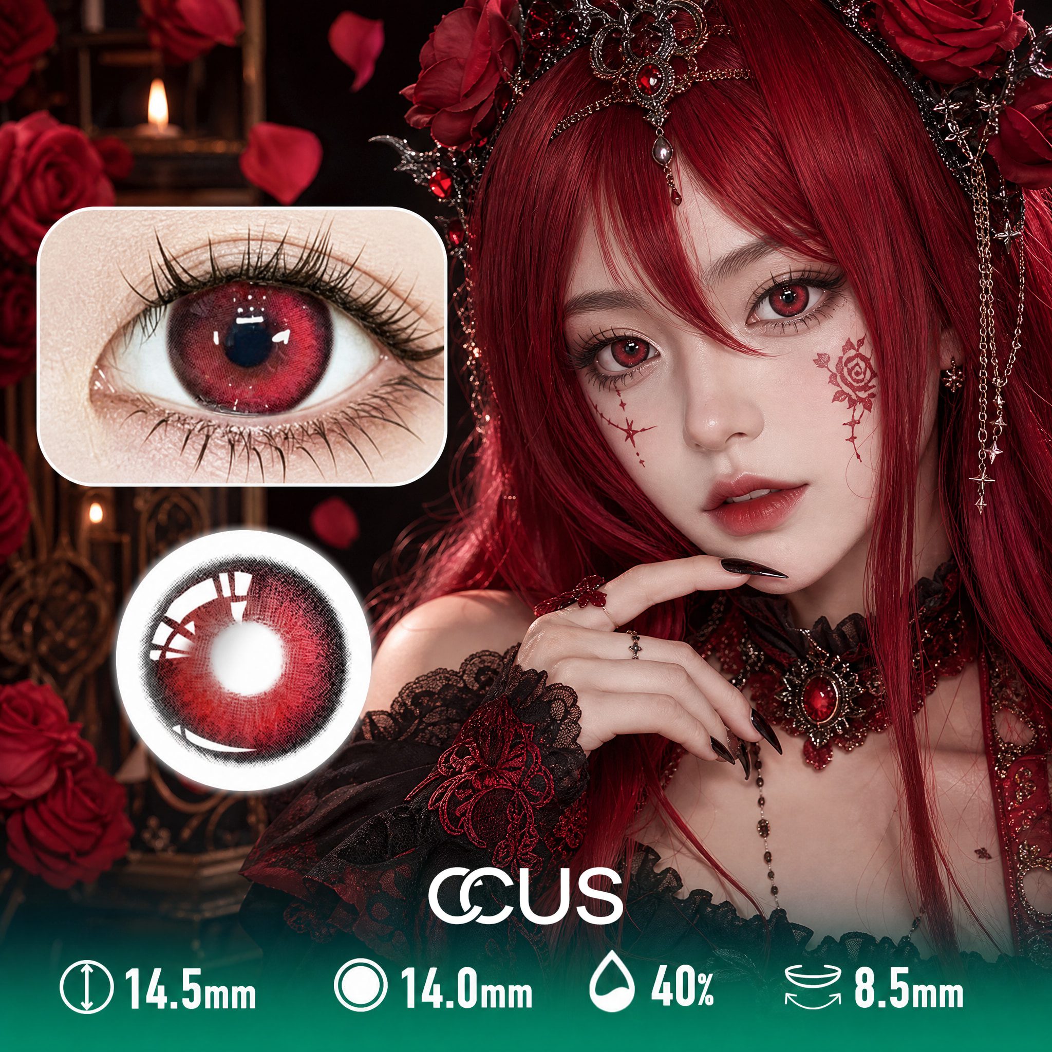 Mythic Red Contact Lenses