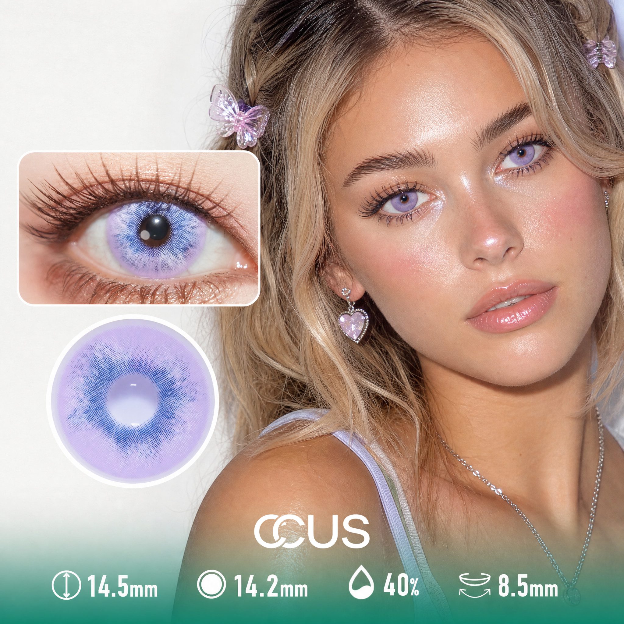 Nebula Peony Amethyst Purple Contact Lenses