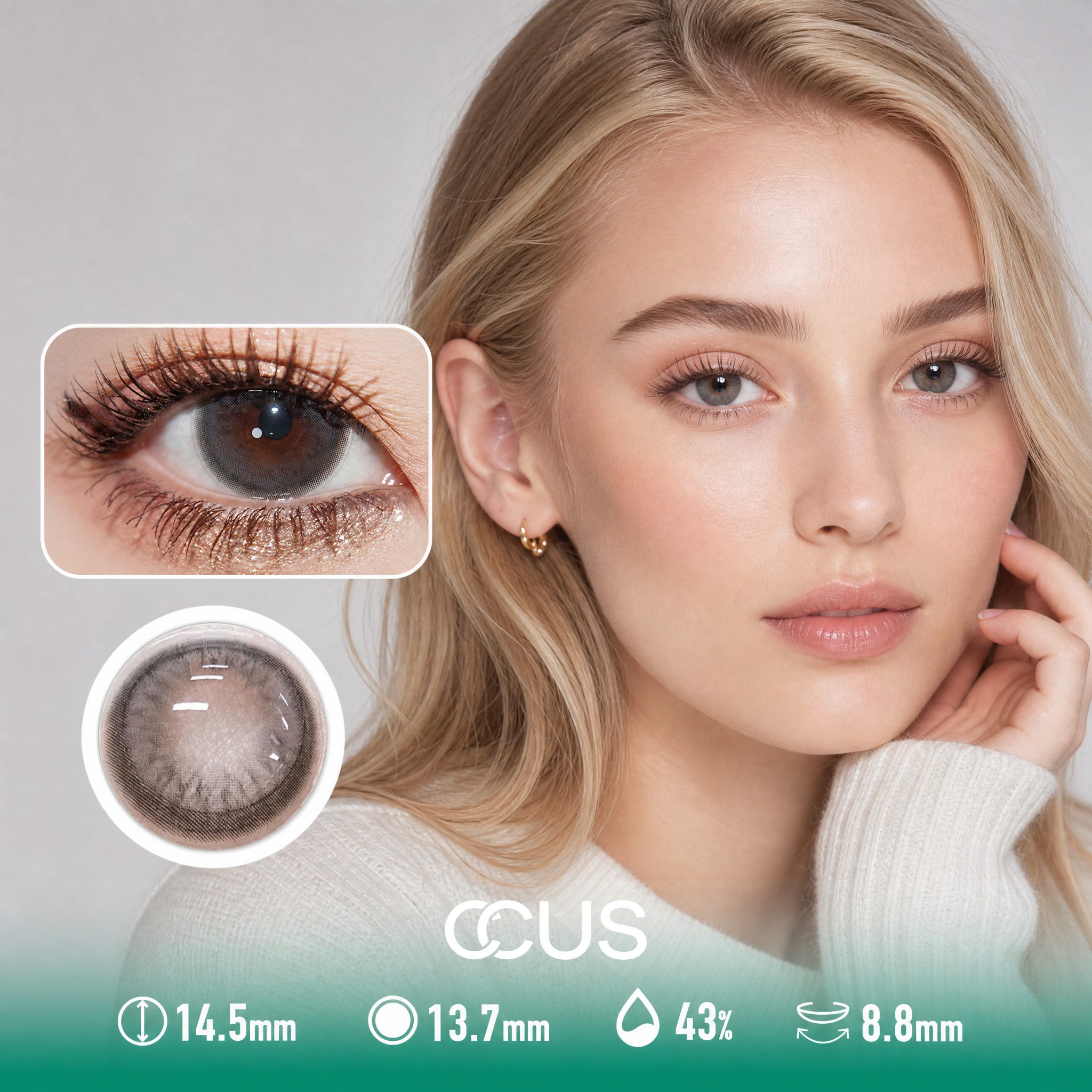 Nebula Solstice Ash Grey Contact Lenses