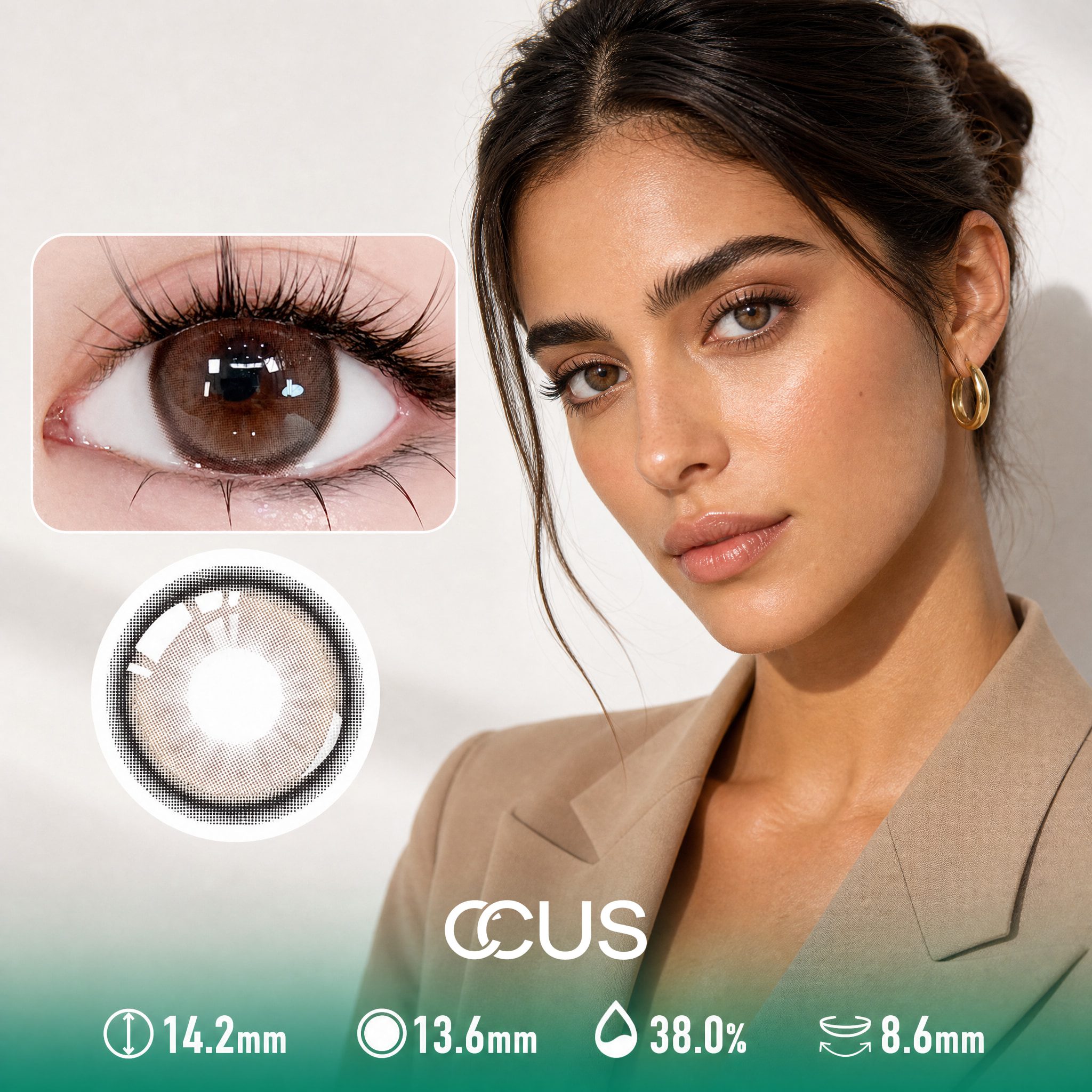 Orchid Cloud Brown Contact Lenses