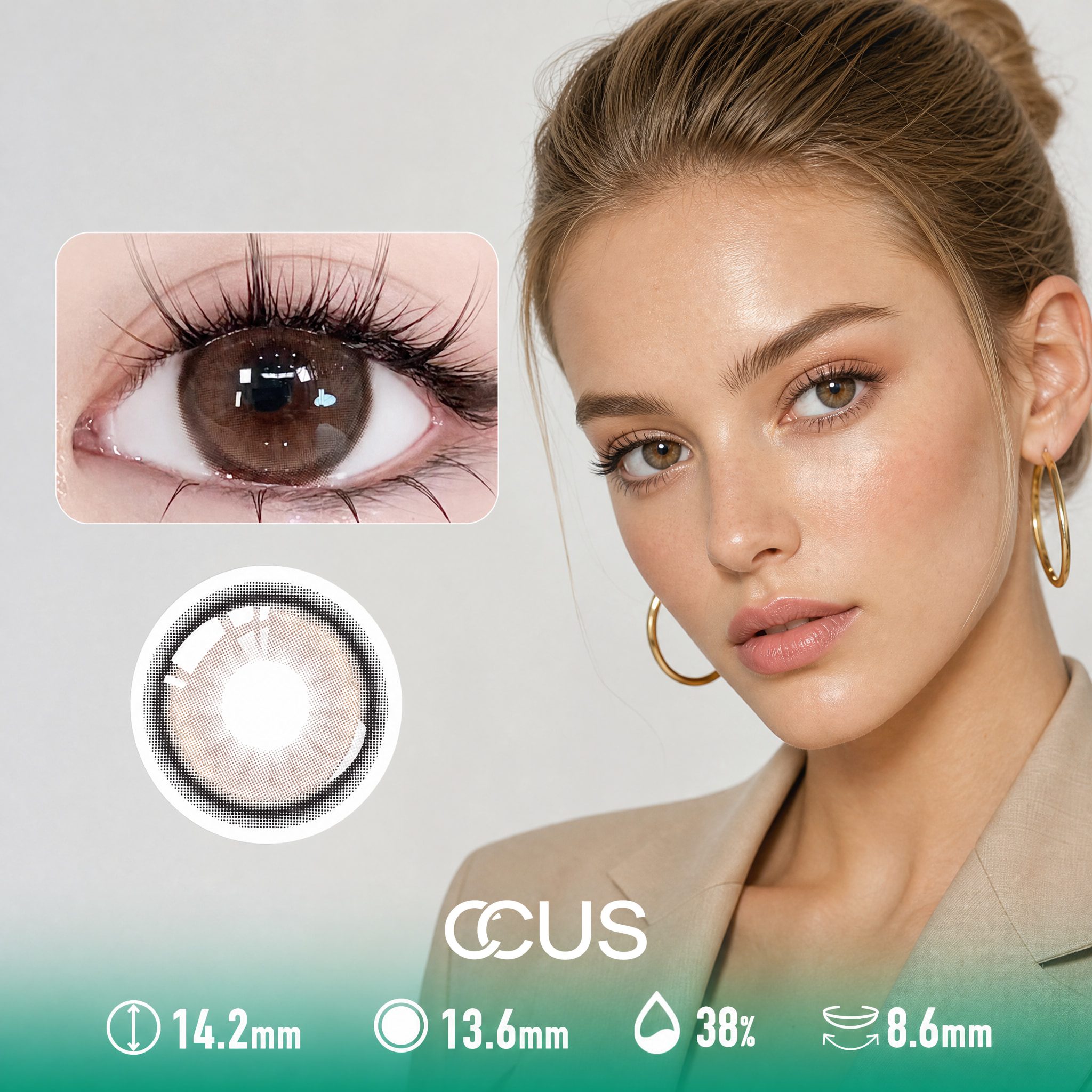 Orchid Cloud Brown Contact Lenses