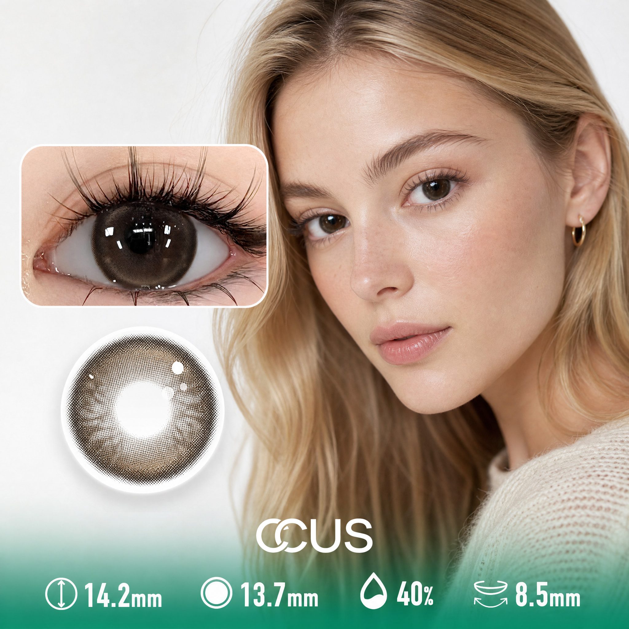 Pearl Lotus Brown Contact Lenses