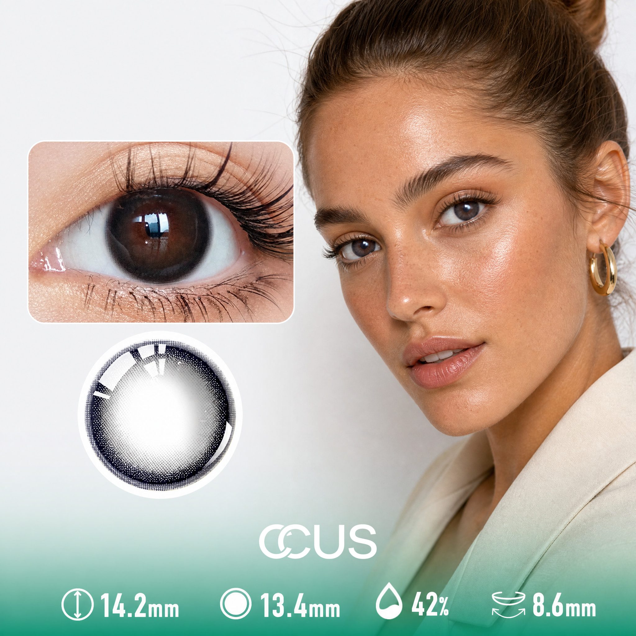 Pearl Storm Navy Blue Contact Lenses