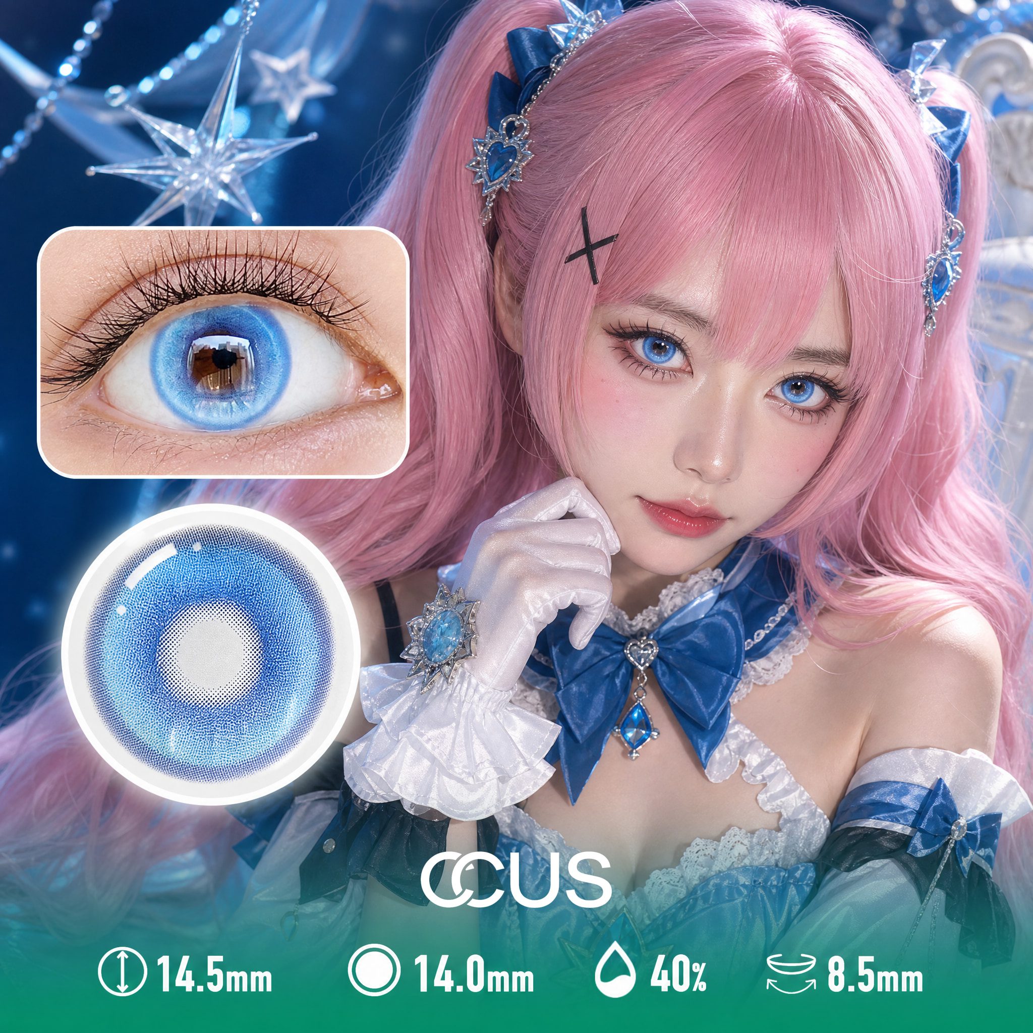 Phantom Nightmare Blue Contact Lenses - Ccus Eyewear · Premium Colored Contacts Phantom Nightmare Blue Contact Lenses