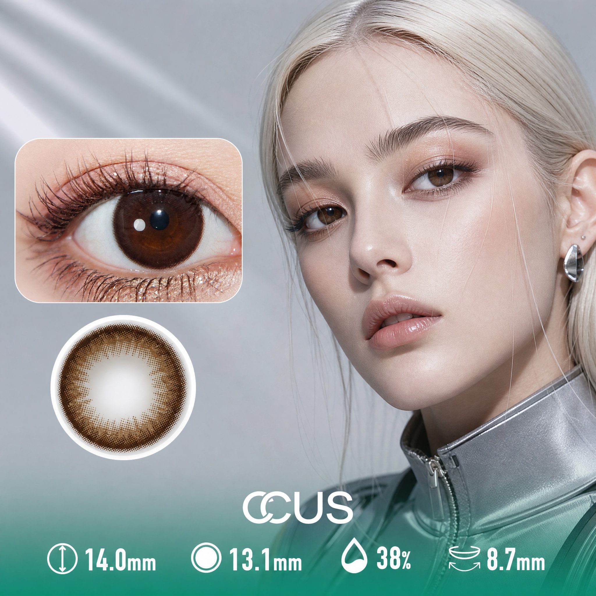 Porto Dusk Mocha Brown Contact Lenses