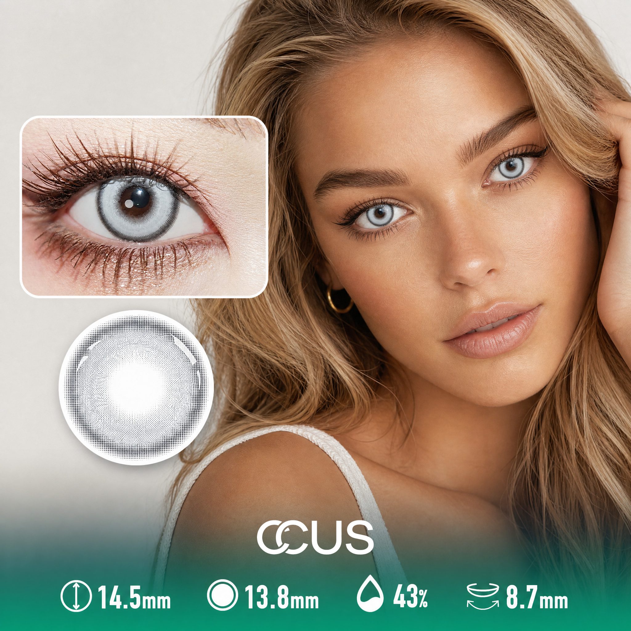 Prague Equinox Mirror Silver Contact Lenses