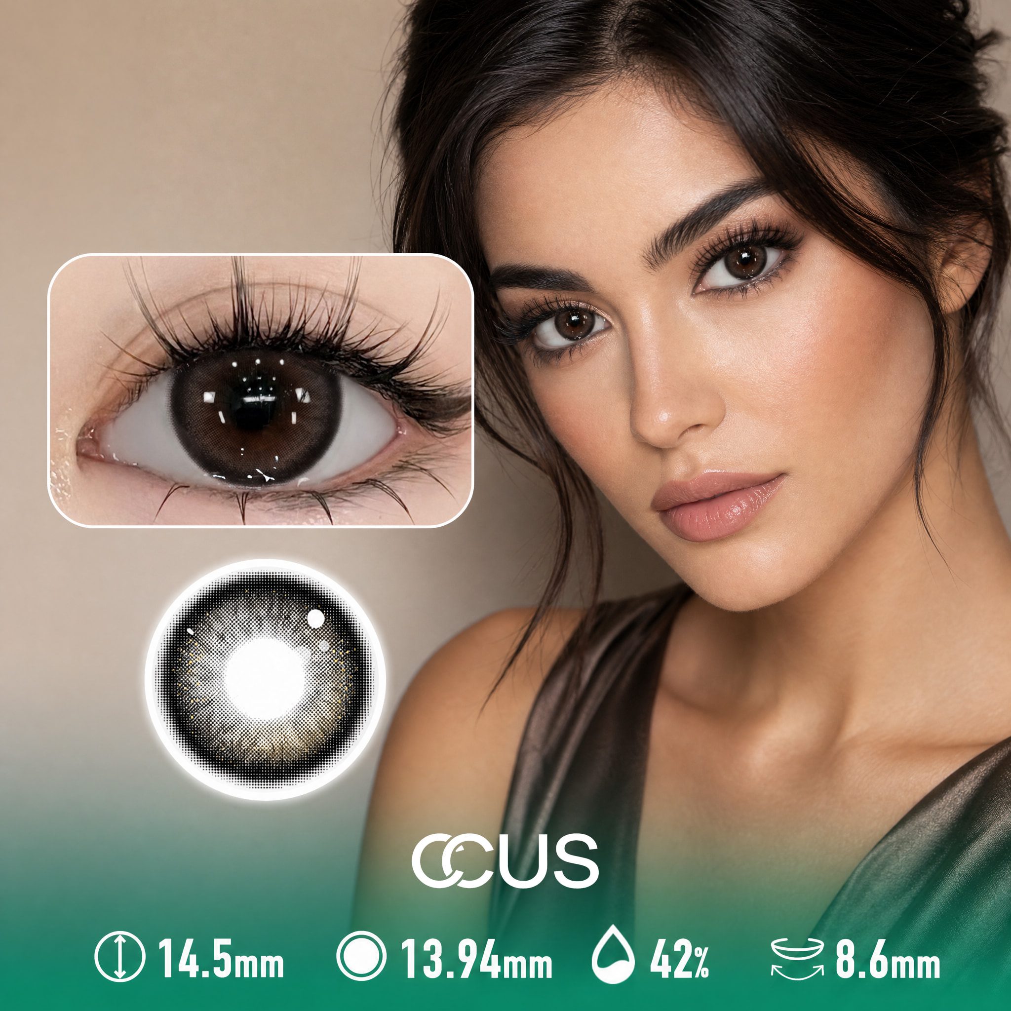 Provence Autumn Cinnamon Brown Contact Lenses - Ccus Eyewear · Premium Colored Contacts Provence Autumn Cinnamon Brown Contact Lenses