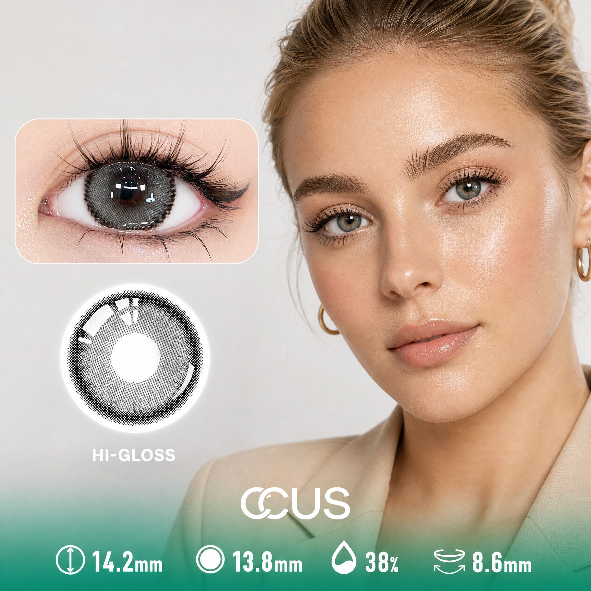 Provence Halo Grey Contact Lenses