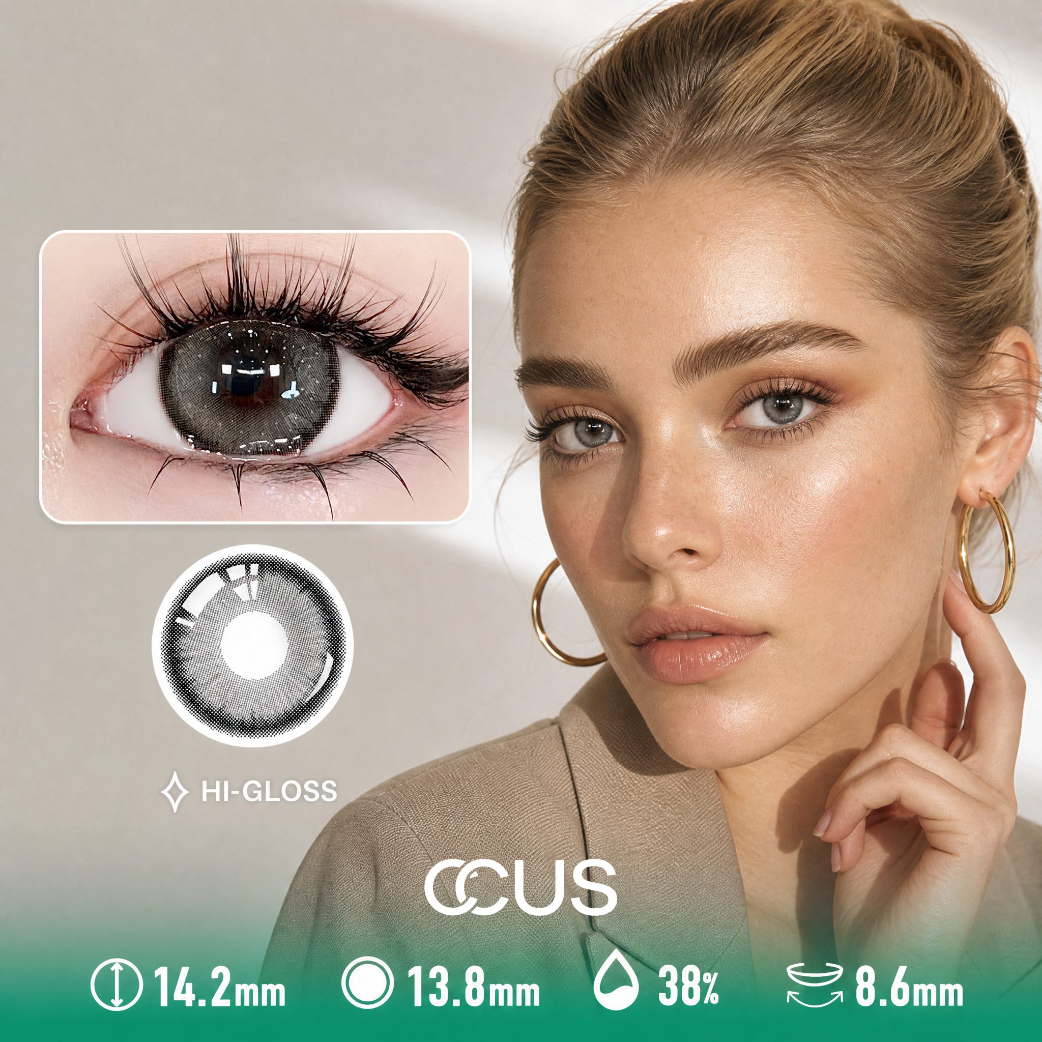 Provence Halo Grey Contact Lenses