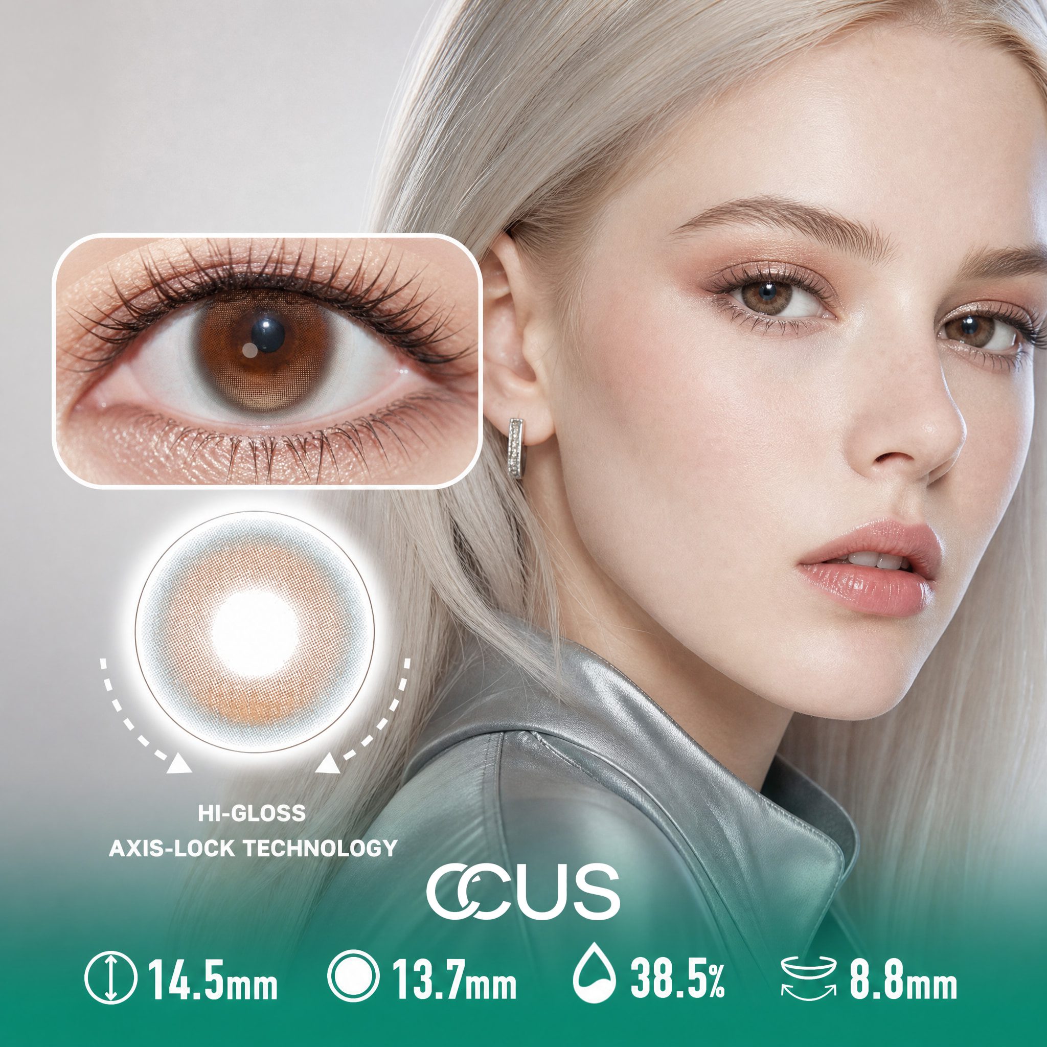 Provence Mist Amber Brown Contact Lenses