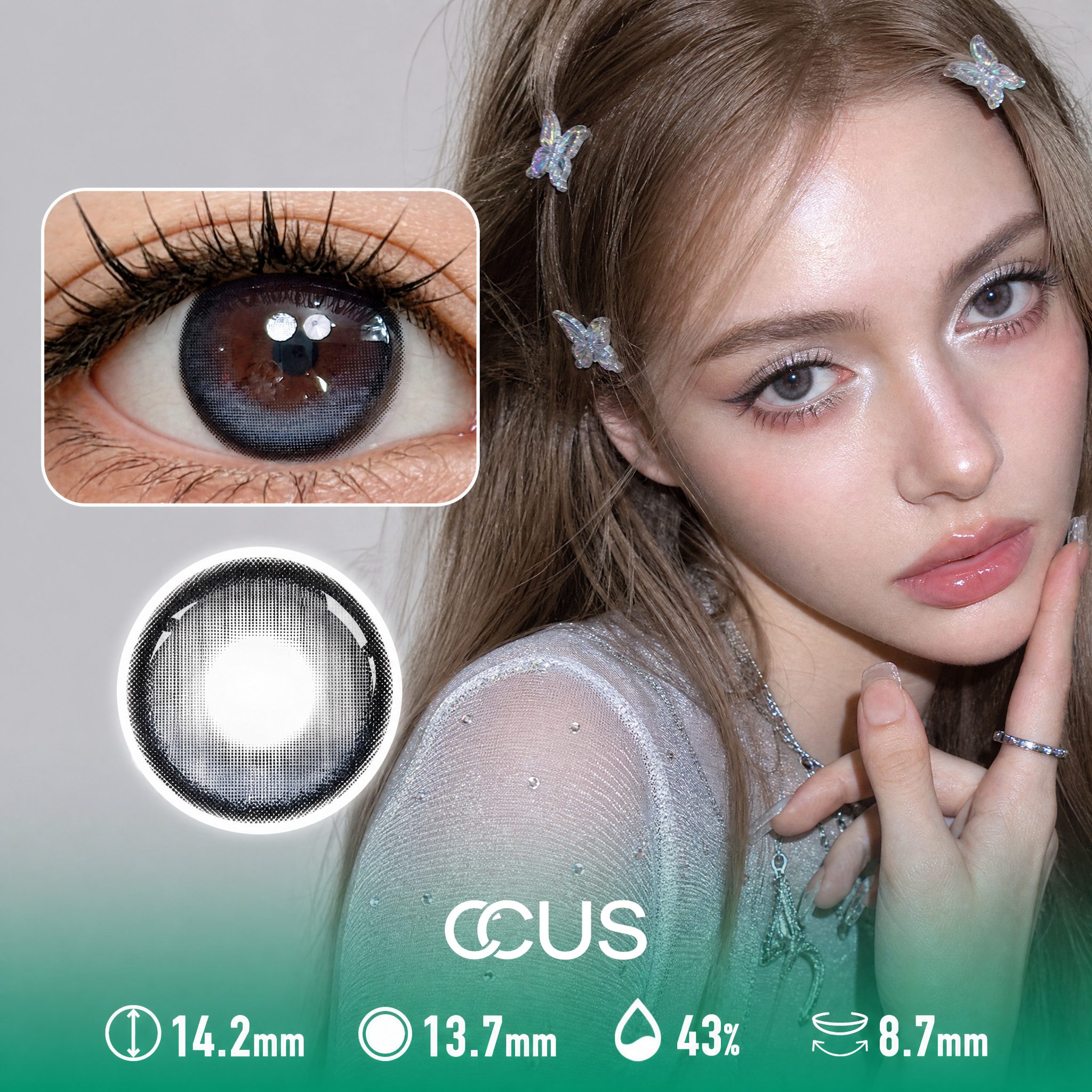 Provence Rain Smoke Grey Contact Lenses