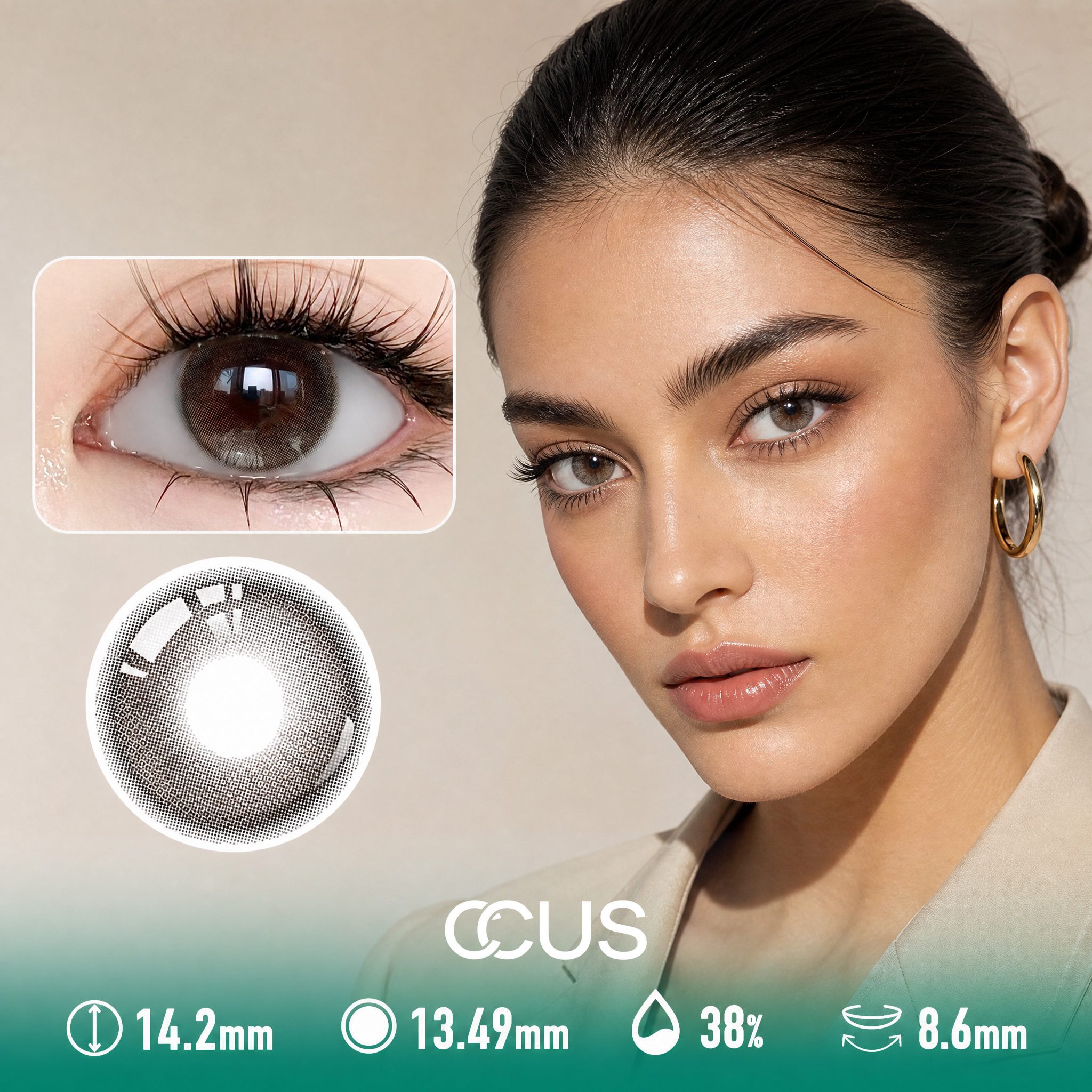 Quiet Camellia Brown Contact Lenses