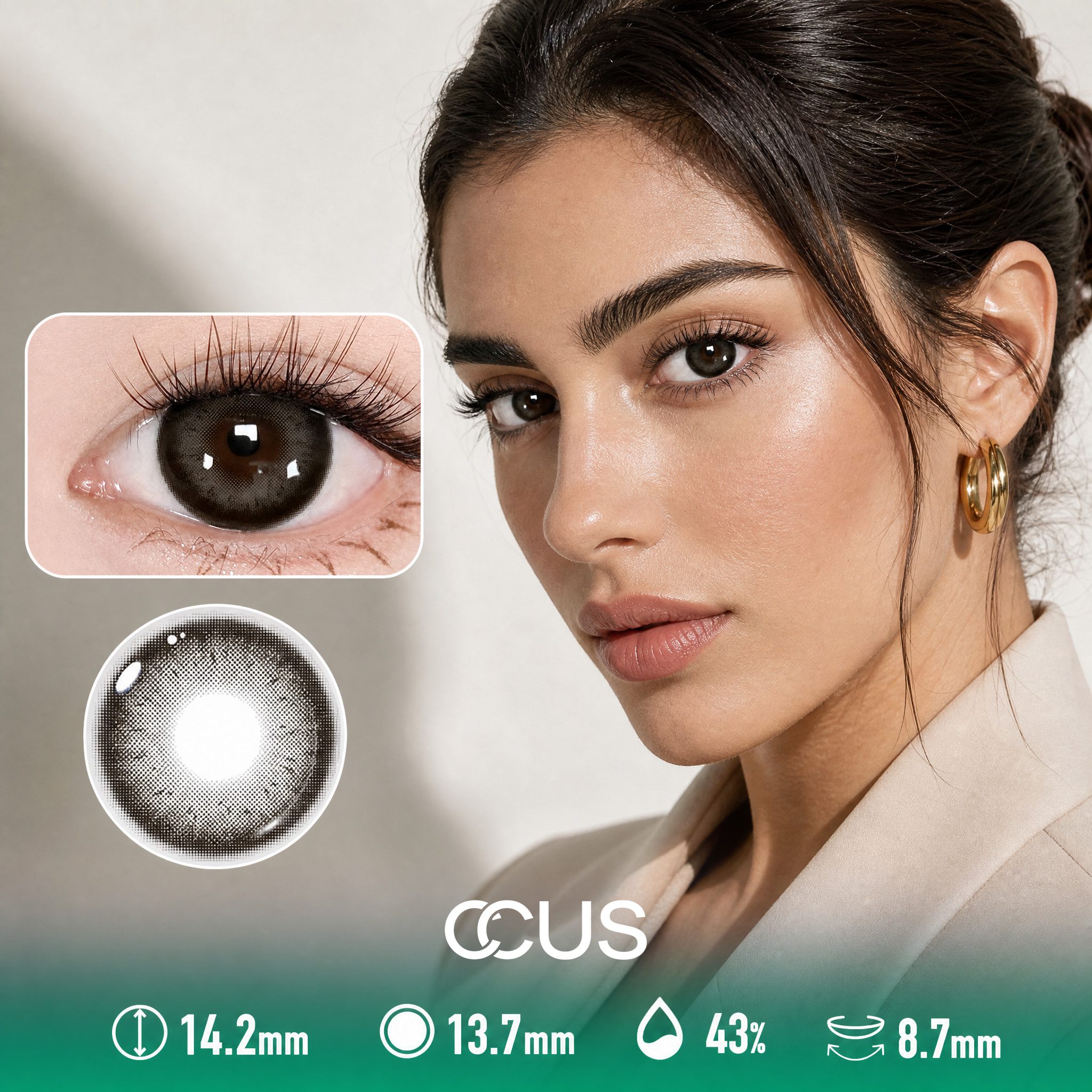 Quiet Linen Grey Contact Lenses