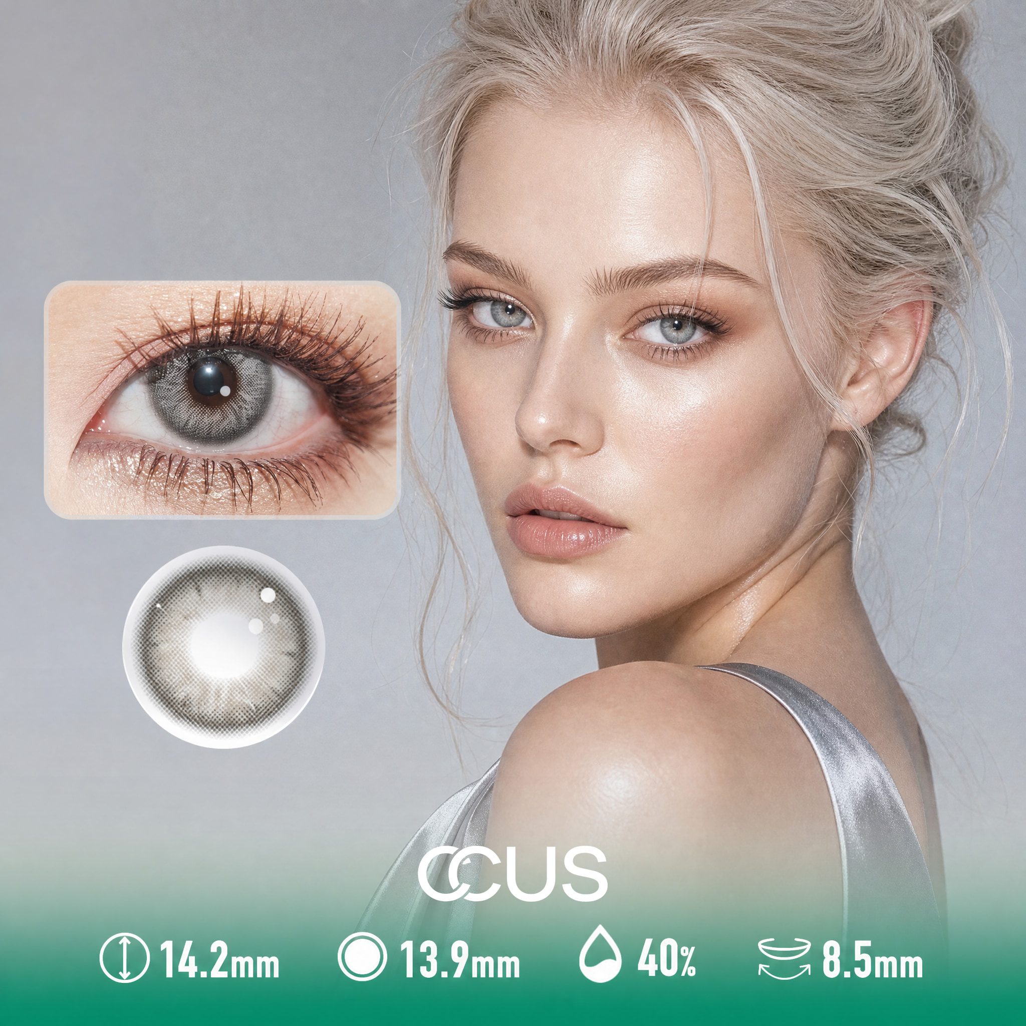 Radiant Winter Opal White Contact Lenses