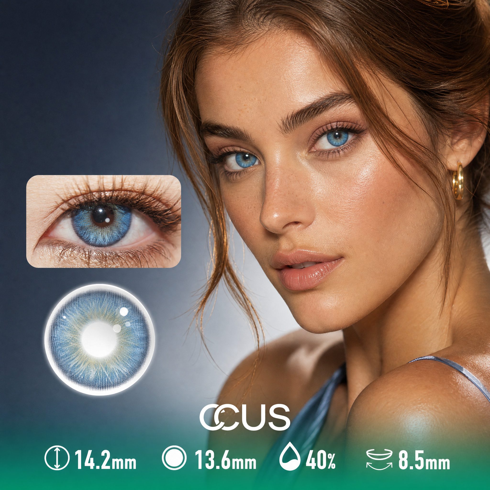 Romantic Pearl Blue Contact Lenses